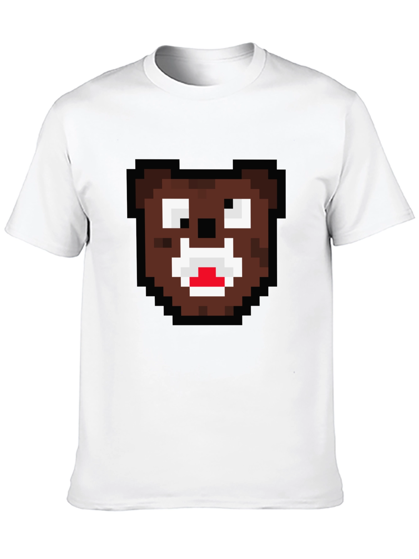 Pixel Bear Graphic T-Shirt - Casual Cool
