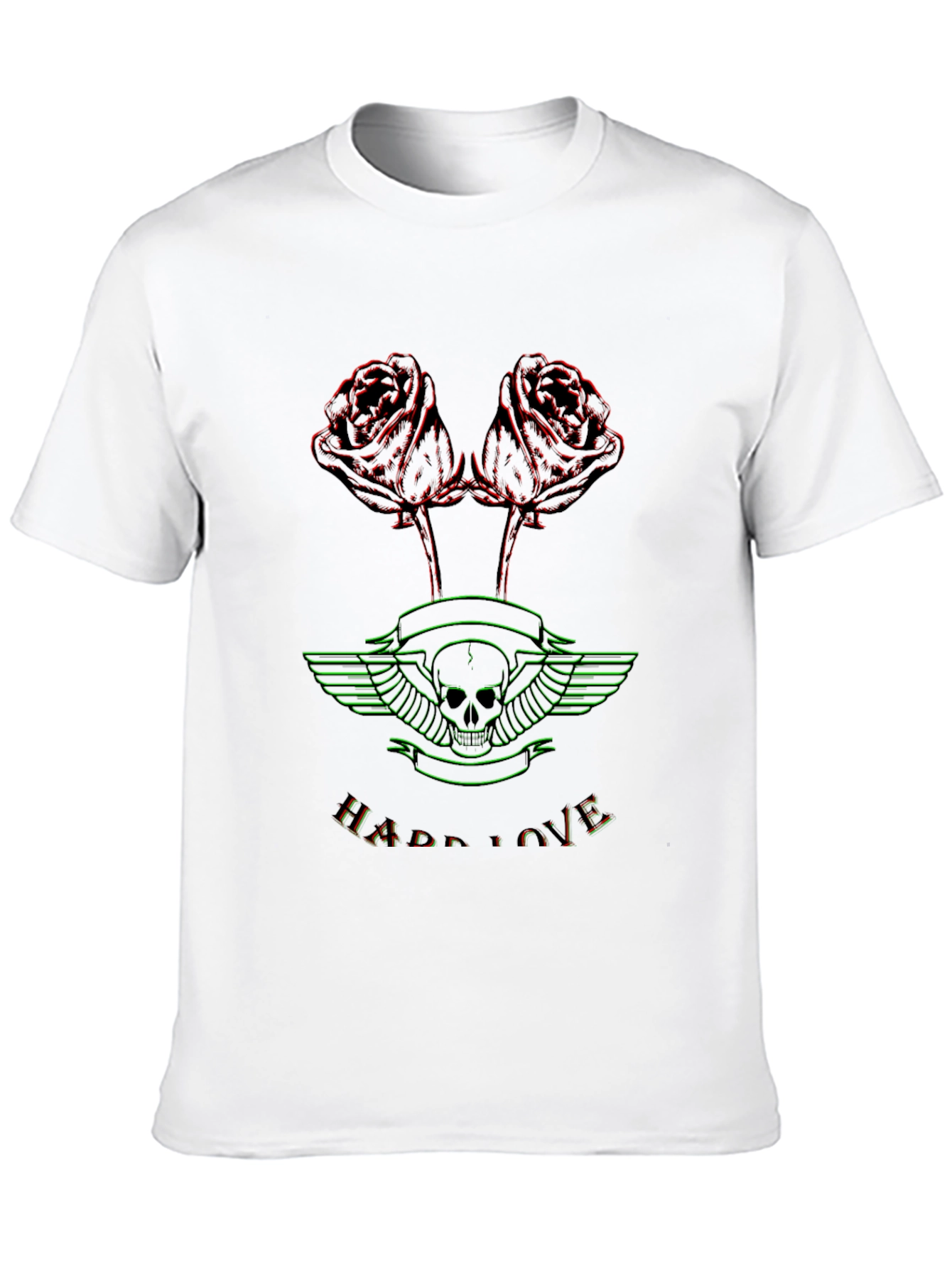 Hard Love Skull & Roses Graphic T-Shirt