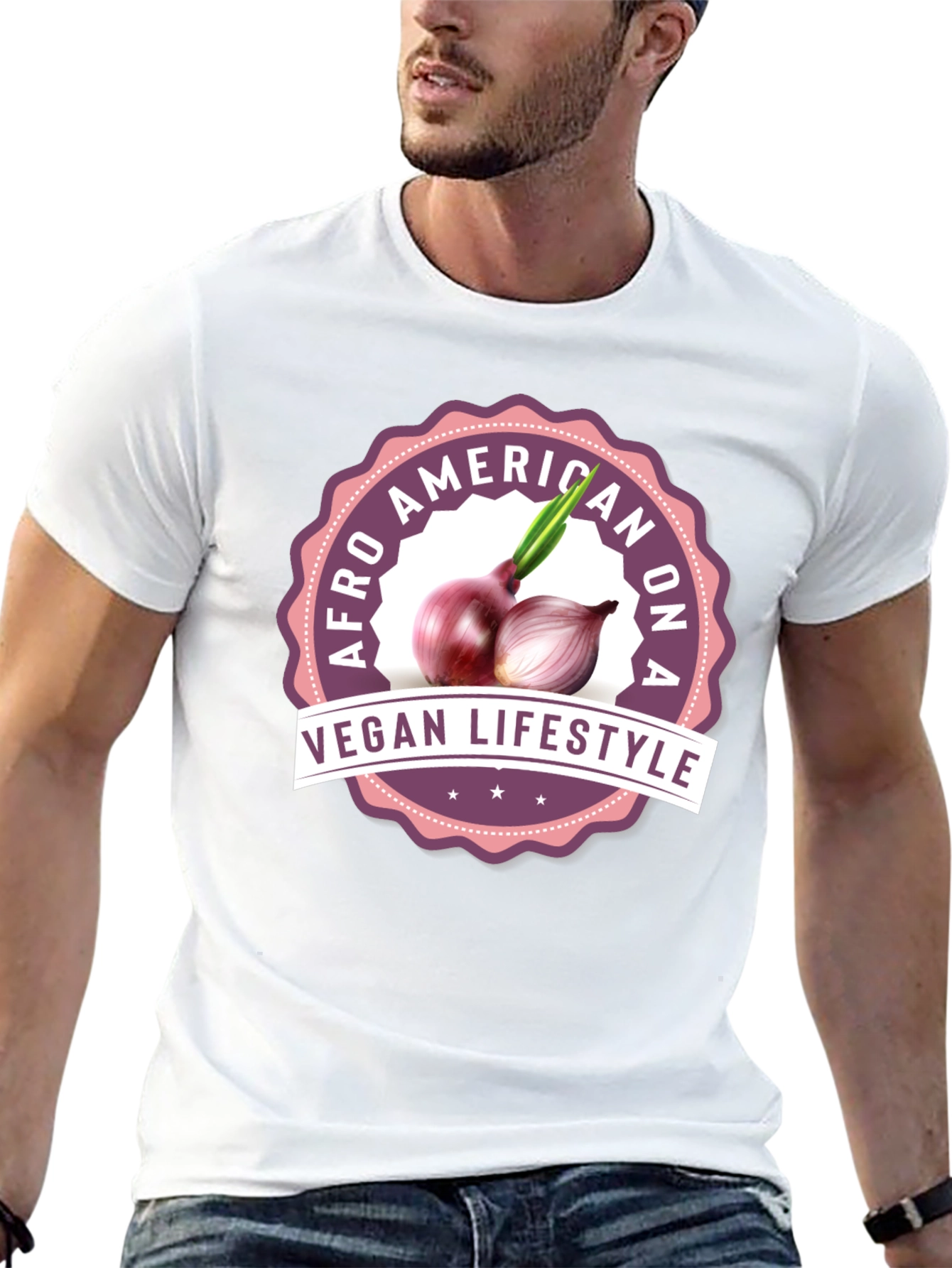 Vegan Lifestyle T-Shirt - Afro American Design