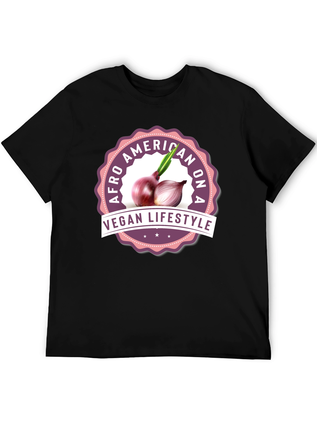 Vegan Lifestyle T-Shirt - Afro American Design