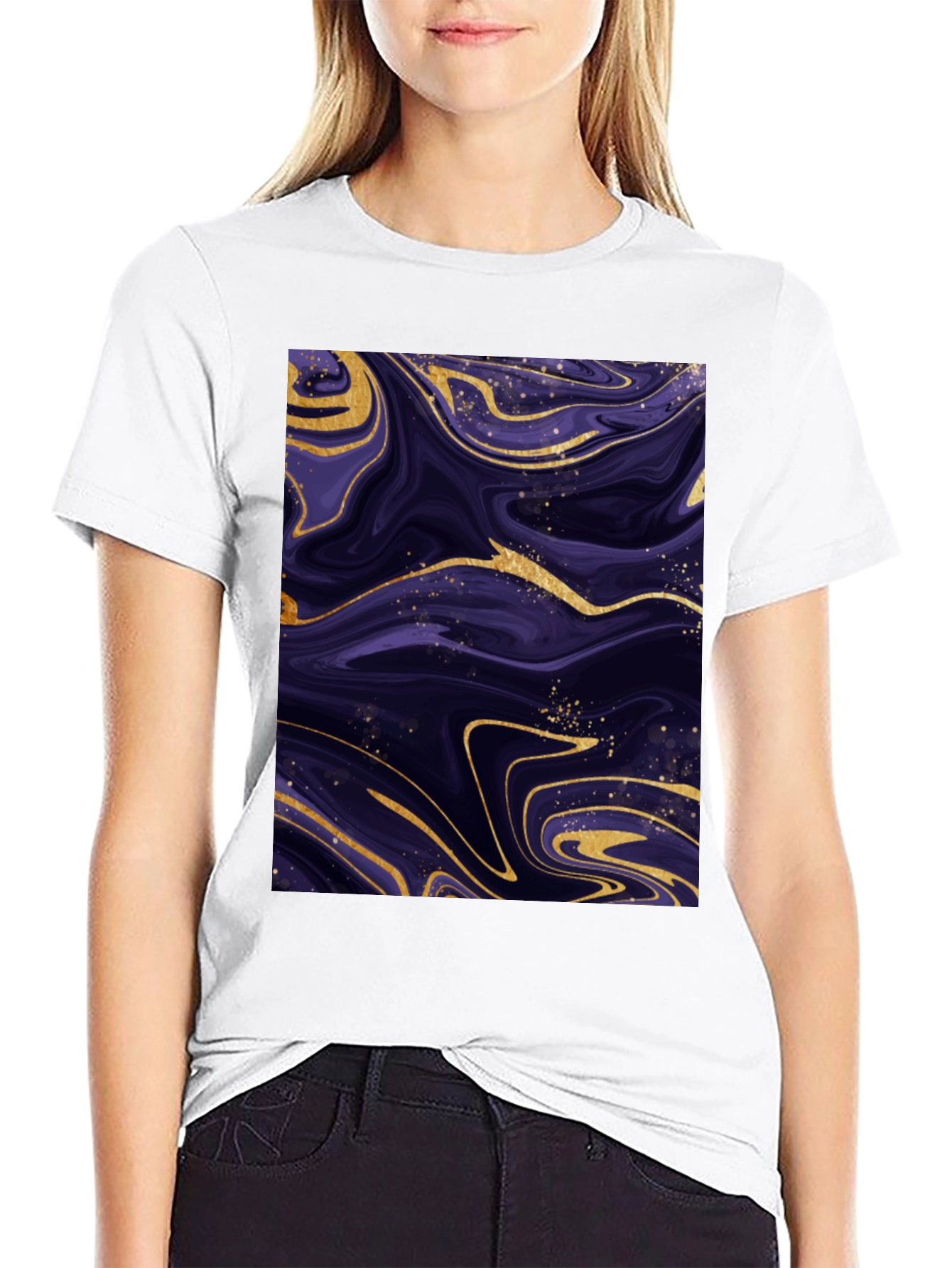 Swirl Art Graphic Tee - Abstract Design