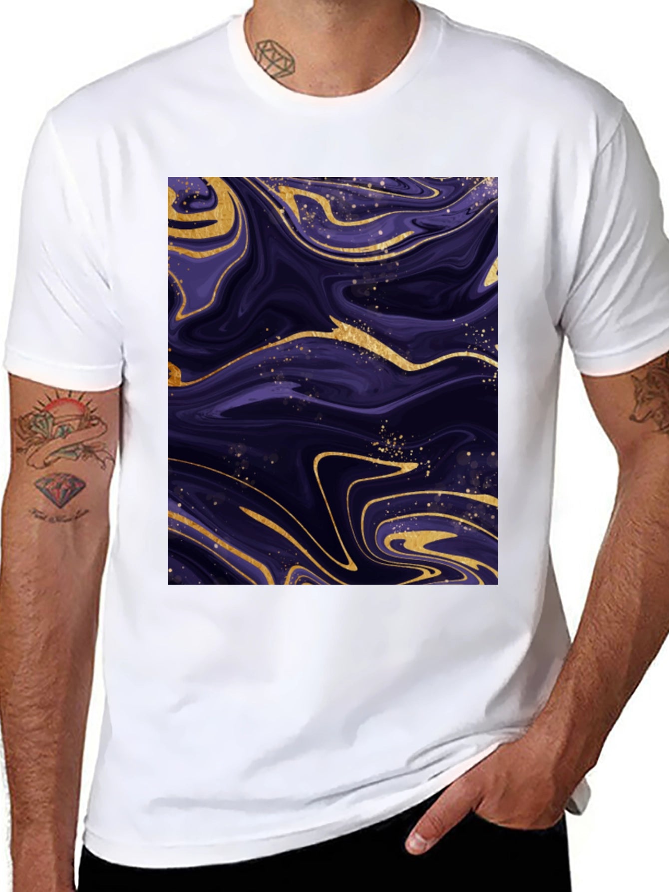 Swirl Art Graphic Tee - Abstract Design