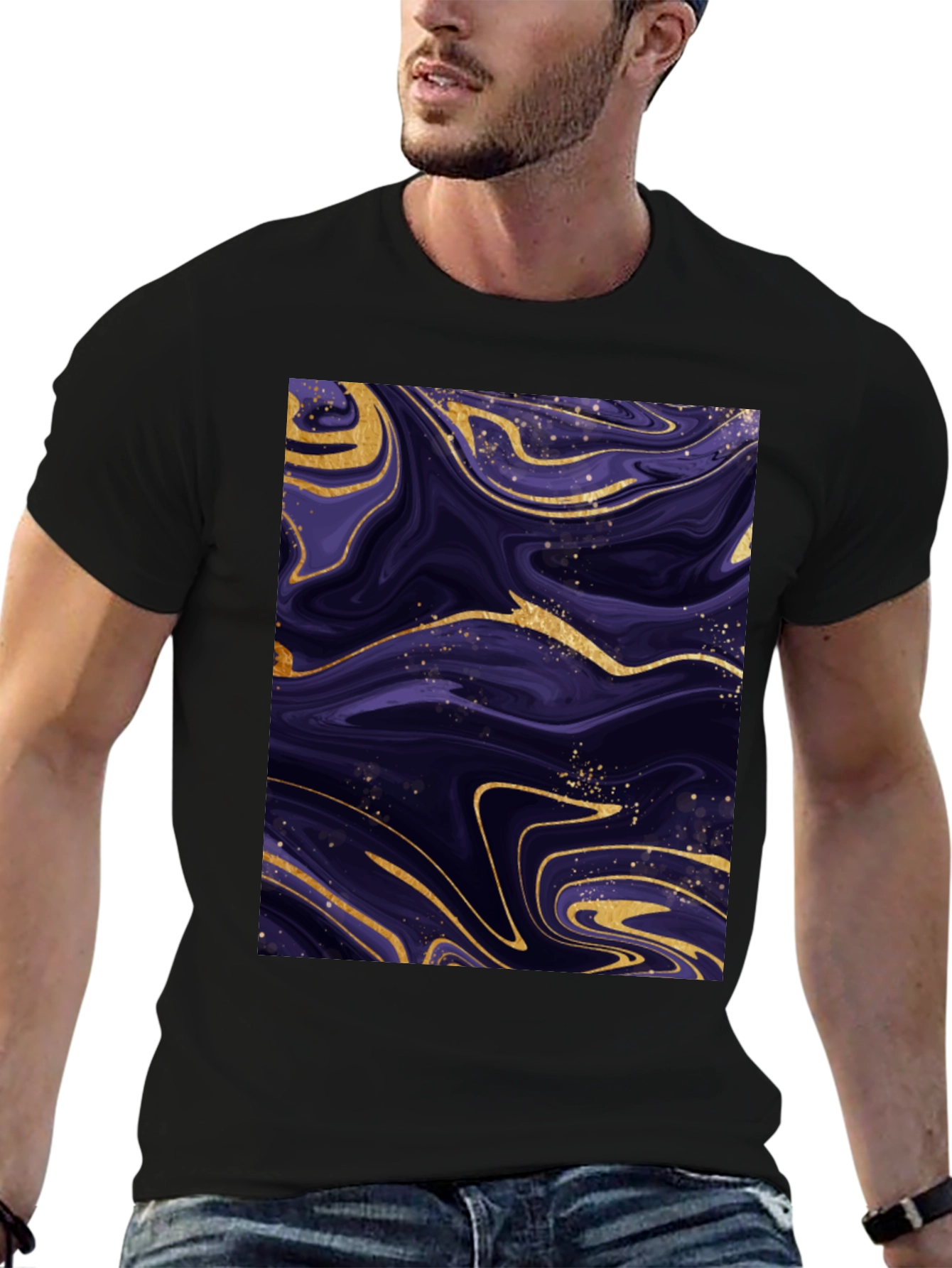Swirl Art Graphic Tee - Abstract Design