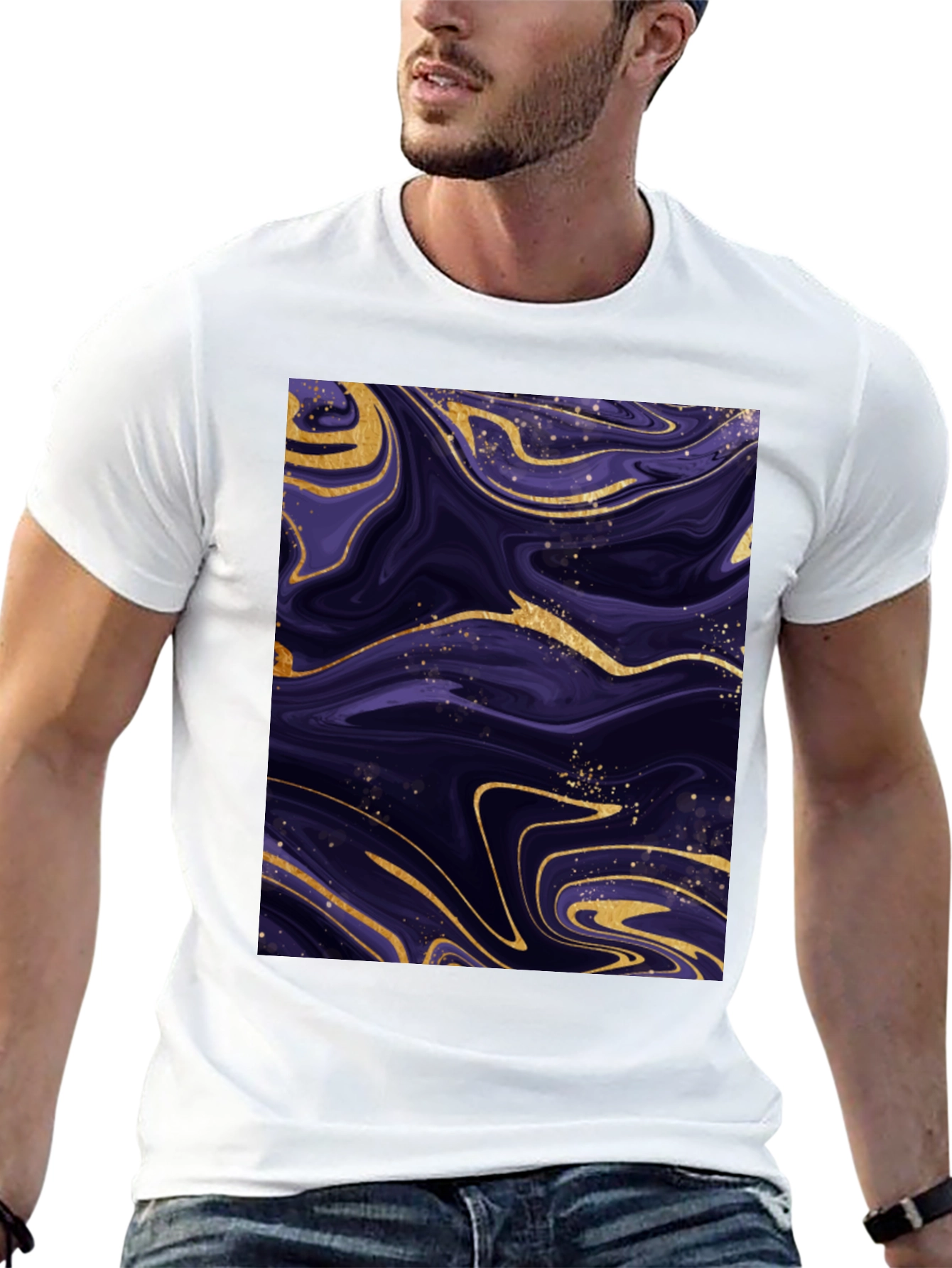 Swirl Art Graphic Tee - Abstract Design
