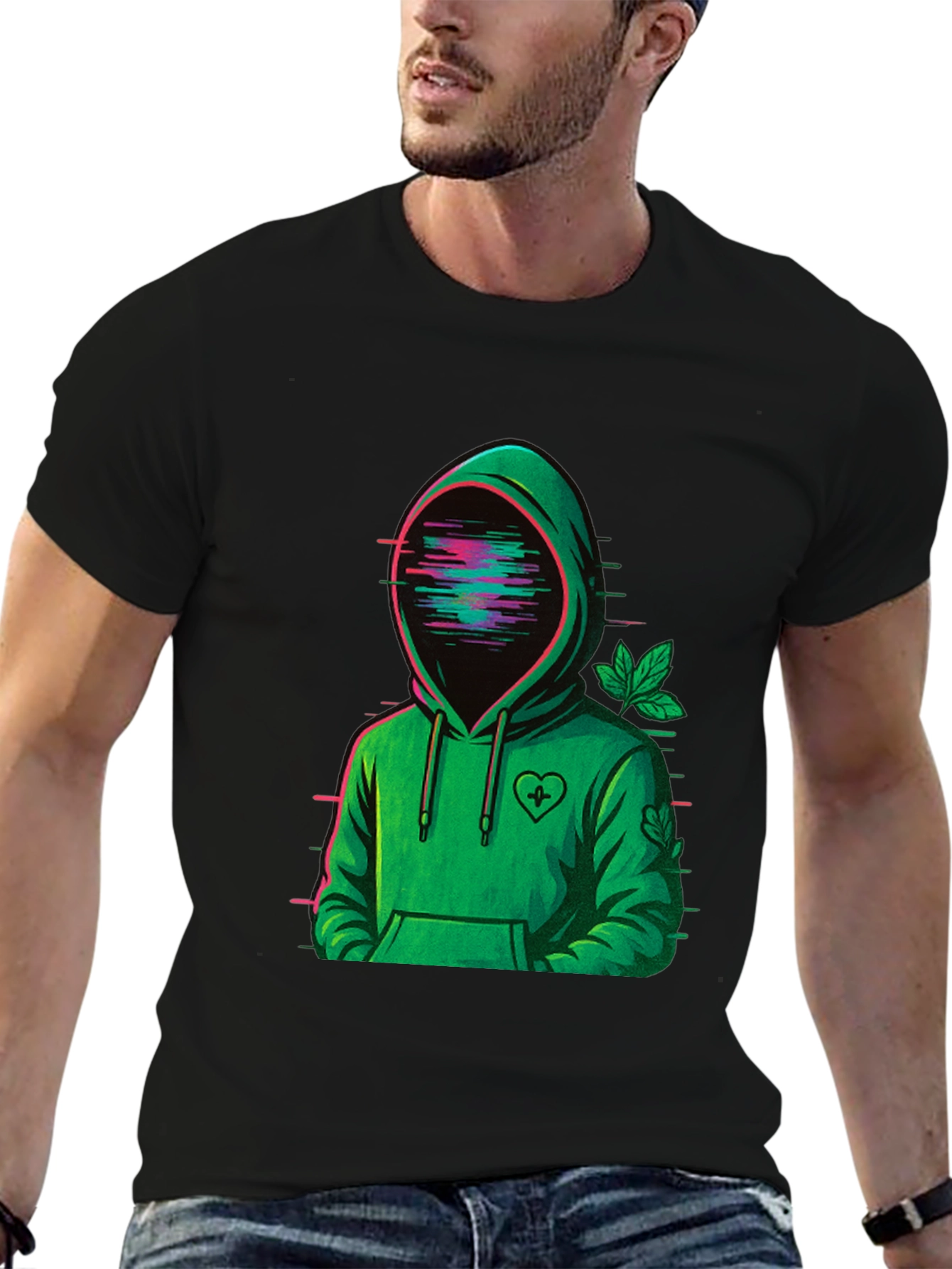 Glitch Hoodie Graphic T-Shirt