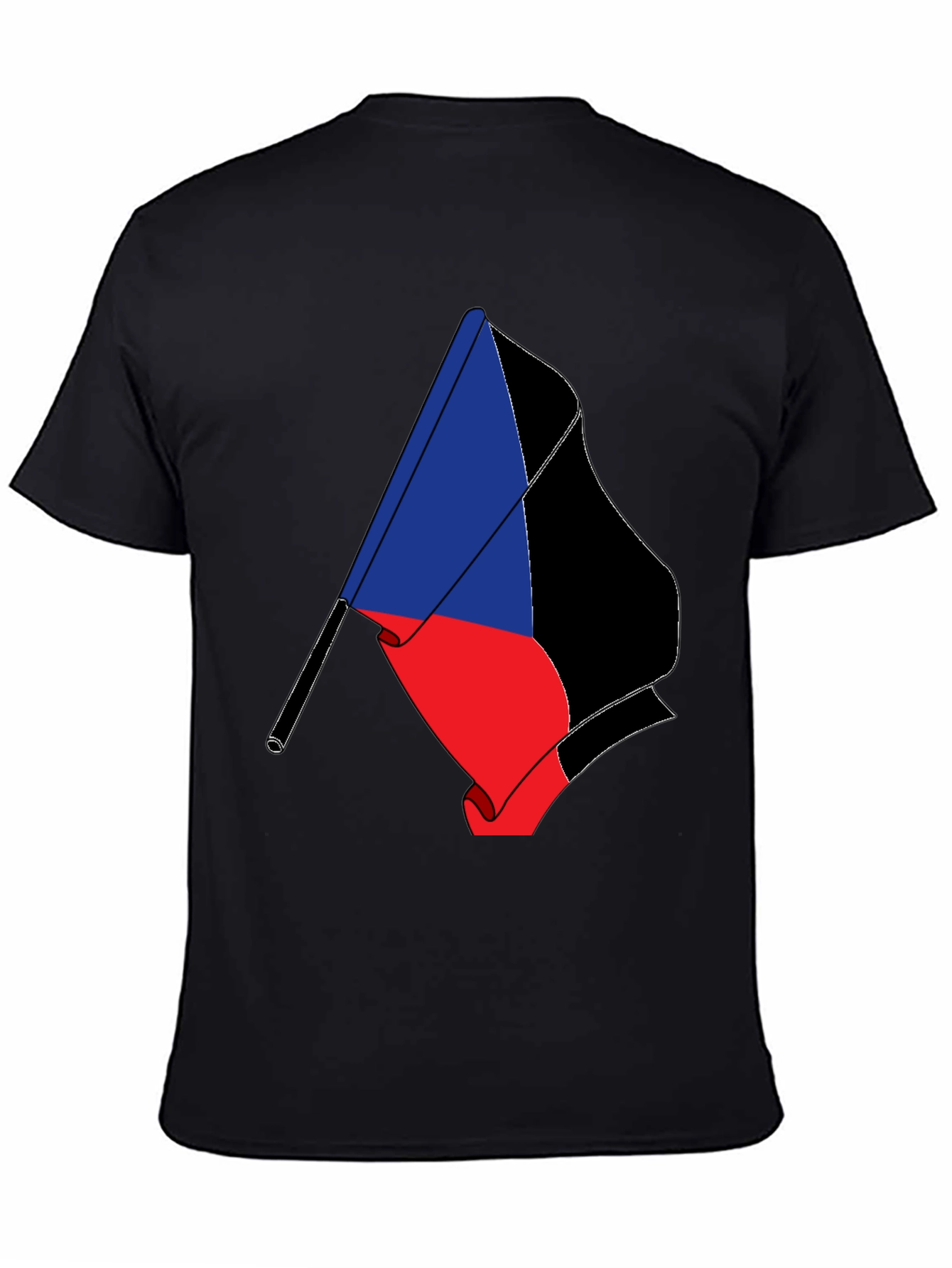 Flag Graphic Tee - Black Short Sleeve T-Shirt