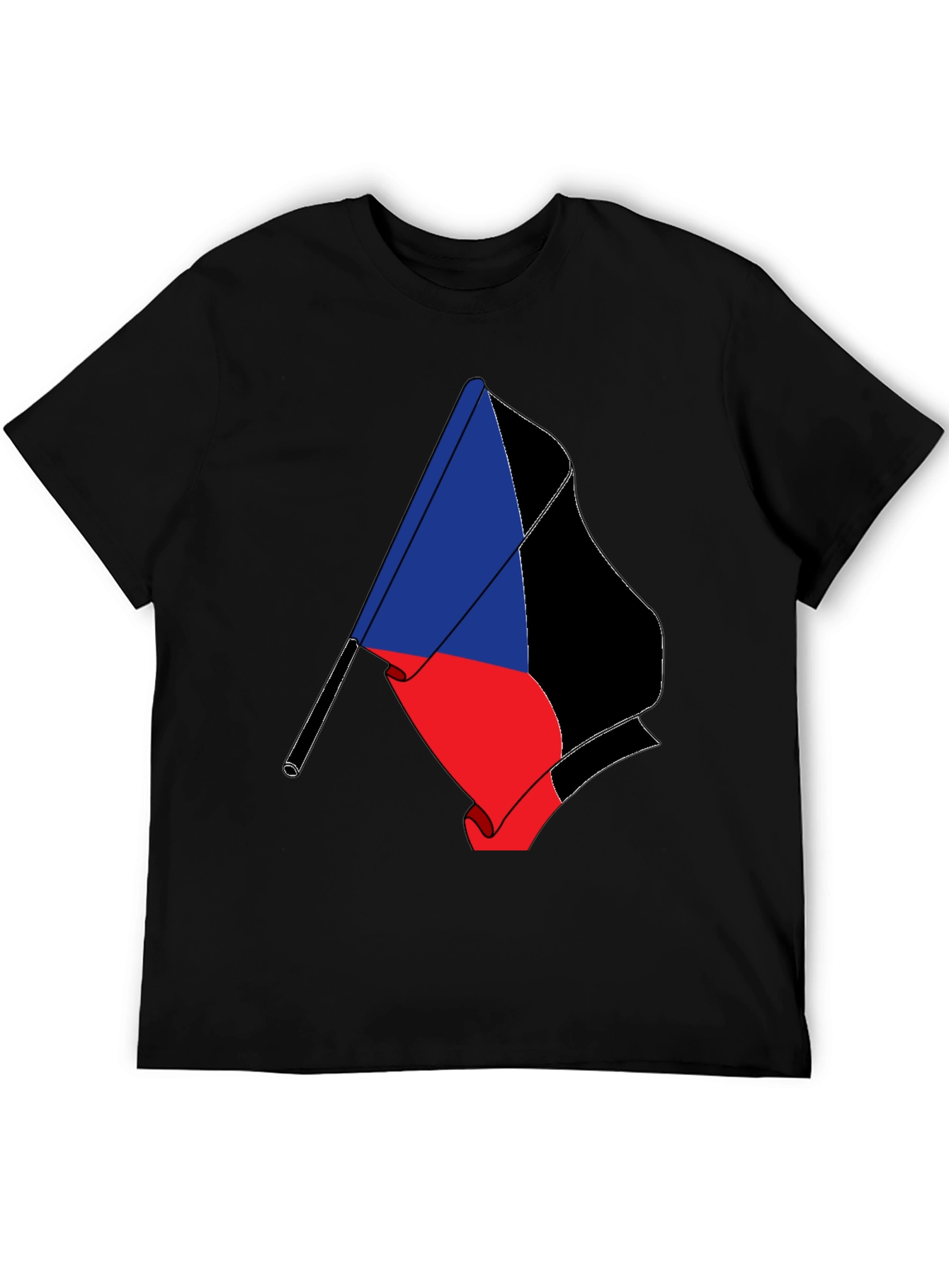 Flag Graphic Tee - Black Short Sleeve T-Shirt