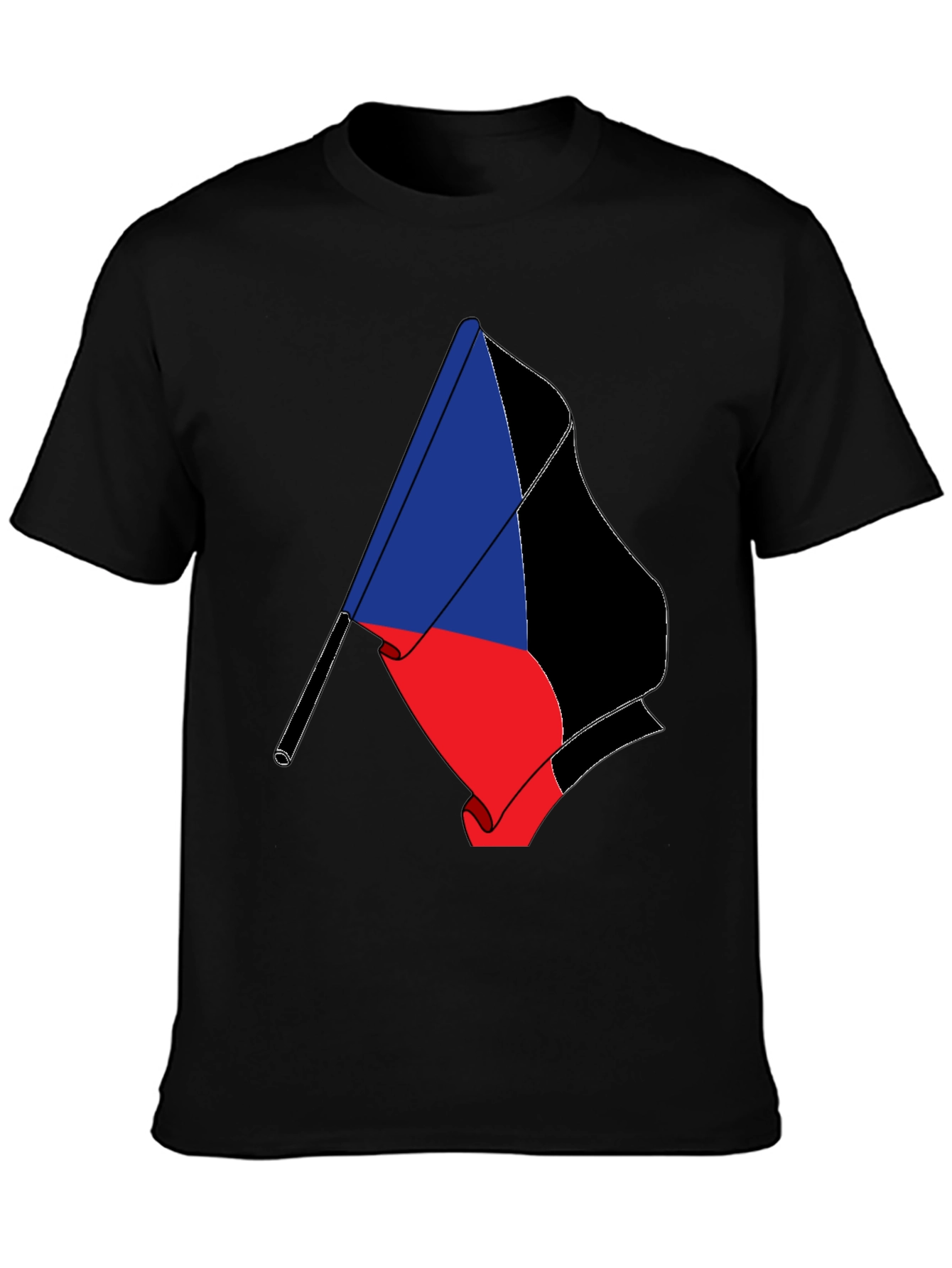 Flag Graphic Tee - Black Short Sleeve T-Shirt