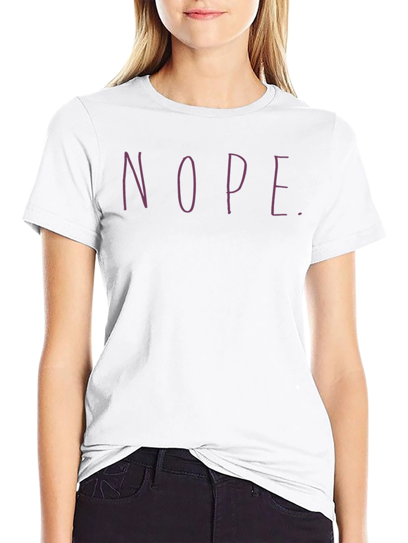 Nope. Graphic Tee - Casual Short Sleeve T-Shirt