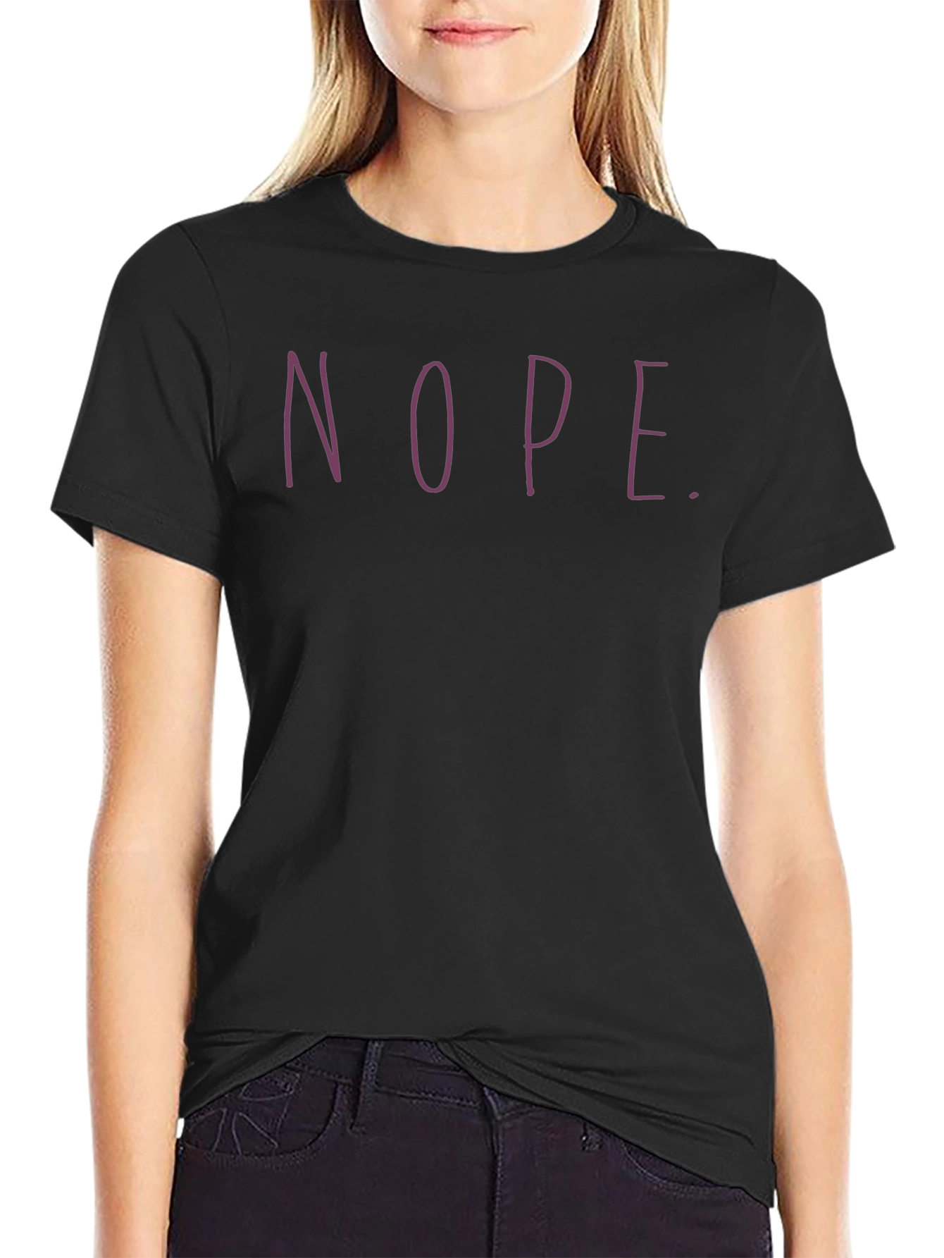 Nope. Graphic Tee - Casual Short Sleeve T-Shirt