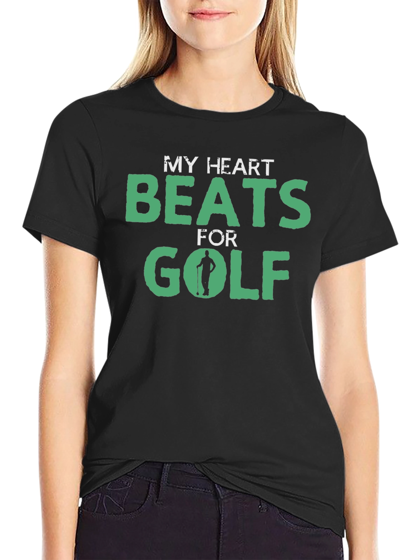 My Heart Beats for Golf Graphic T-Shirt