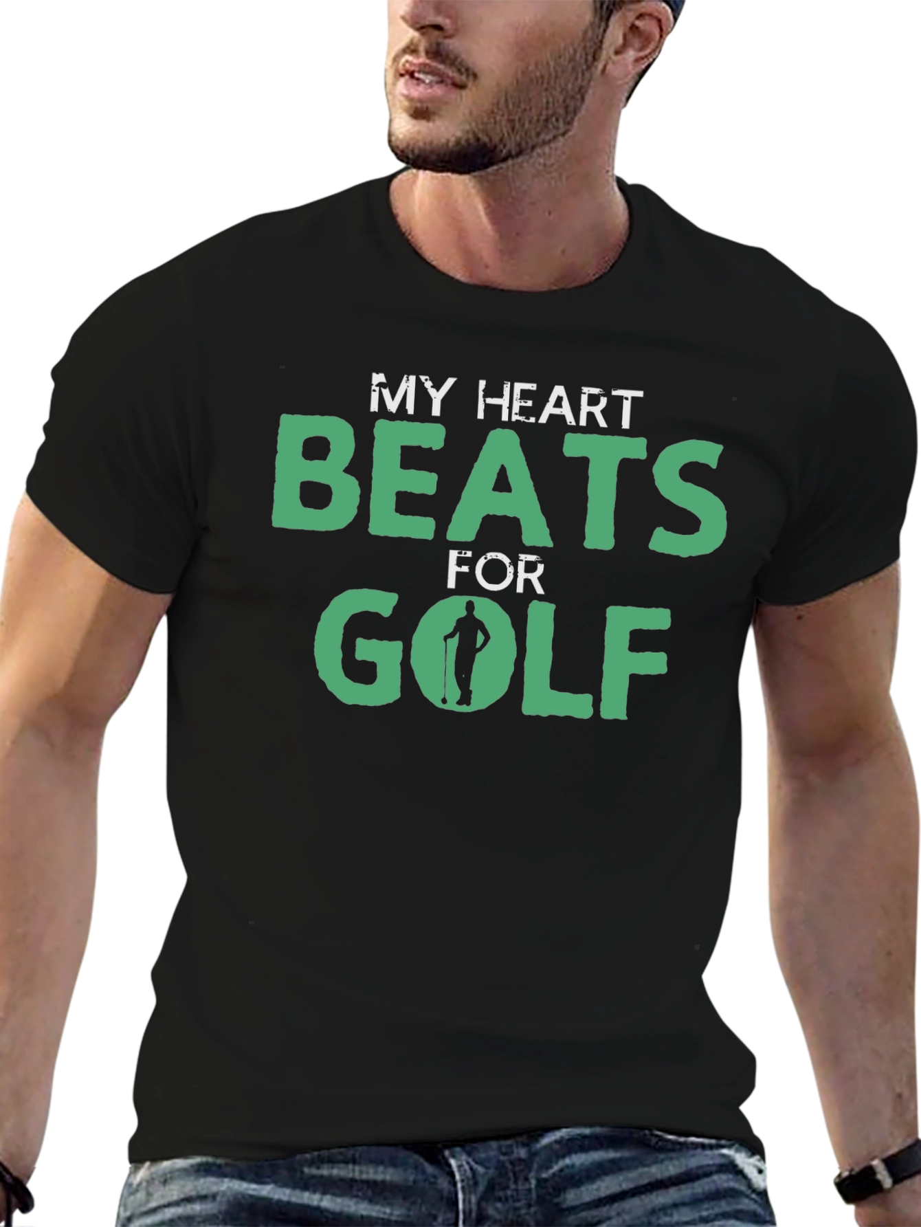 My Heart Beats for Golf Graphic T-Shirt