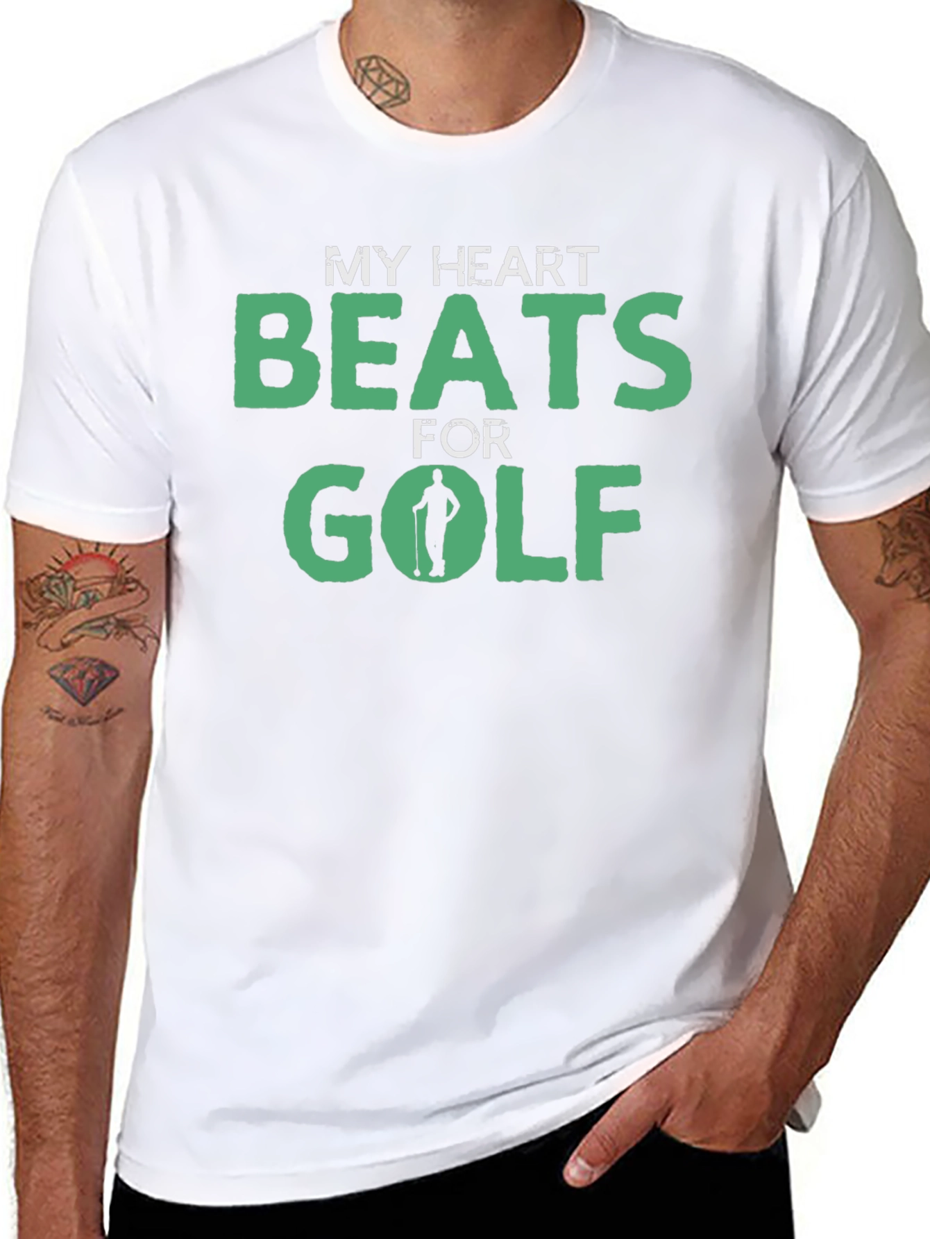 My Heart Beats for Golf Graphic T-Shirt