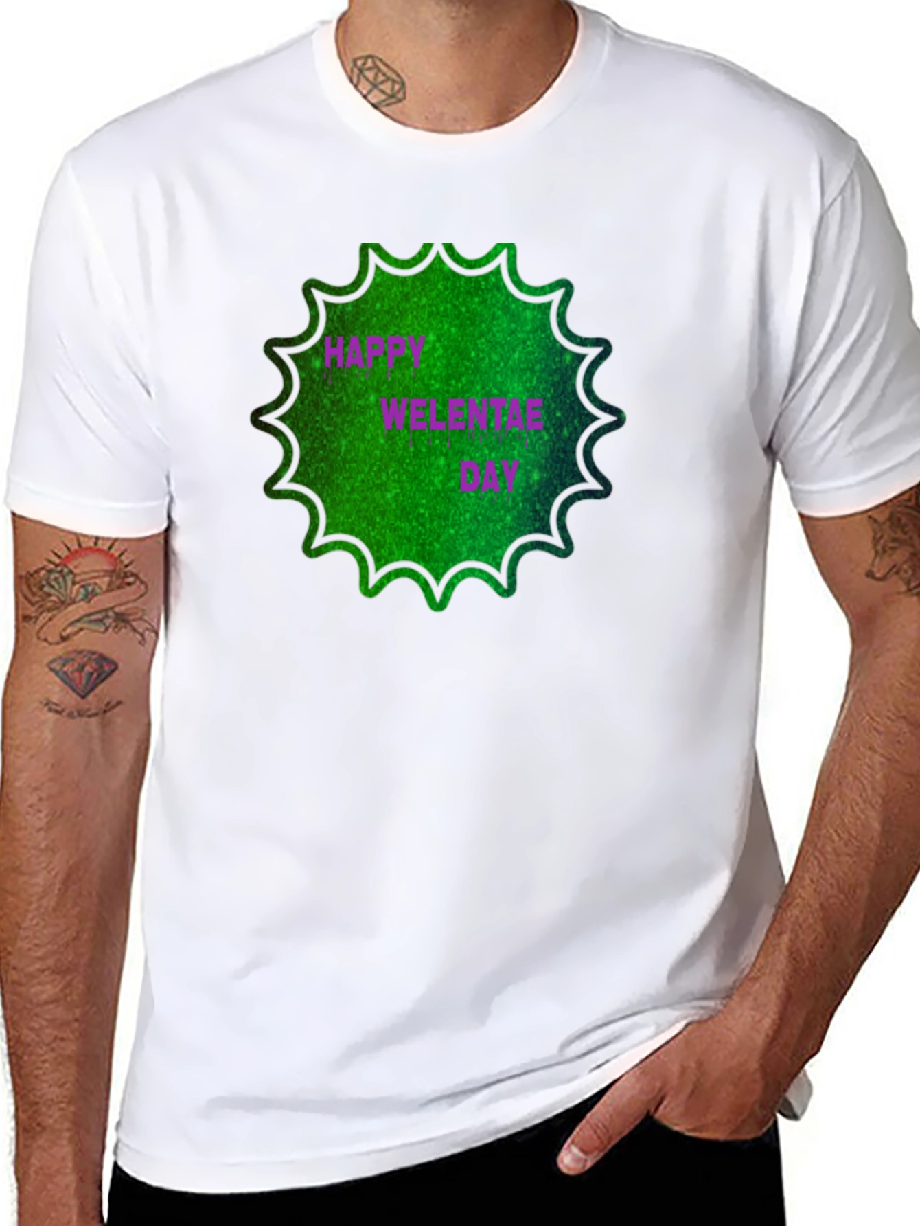 Happy Welentae Day Black T-Shirt