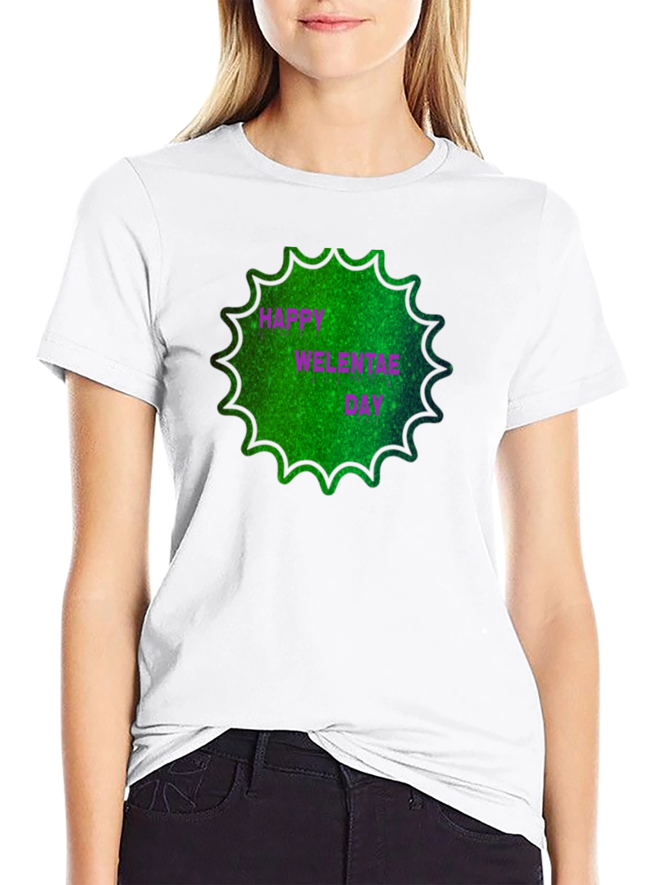 Happy Welentae Day Black T-Shirt