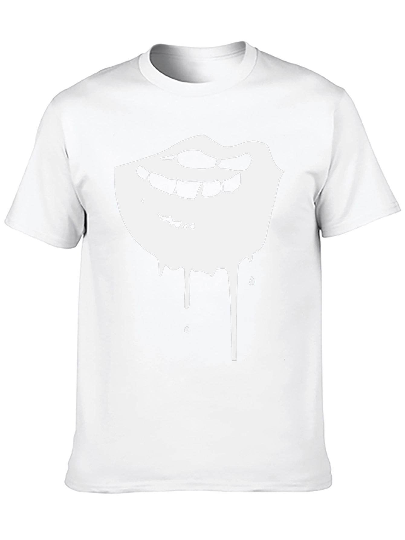 Dripping Lips Graphic Tee - Black Cotton Comfort