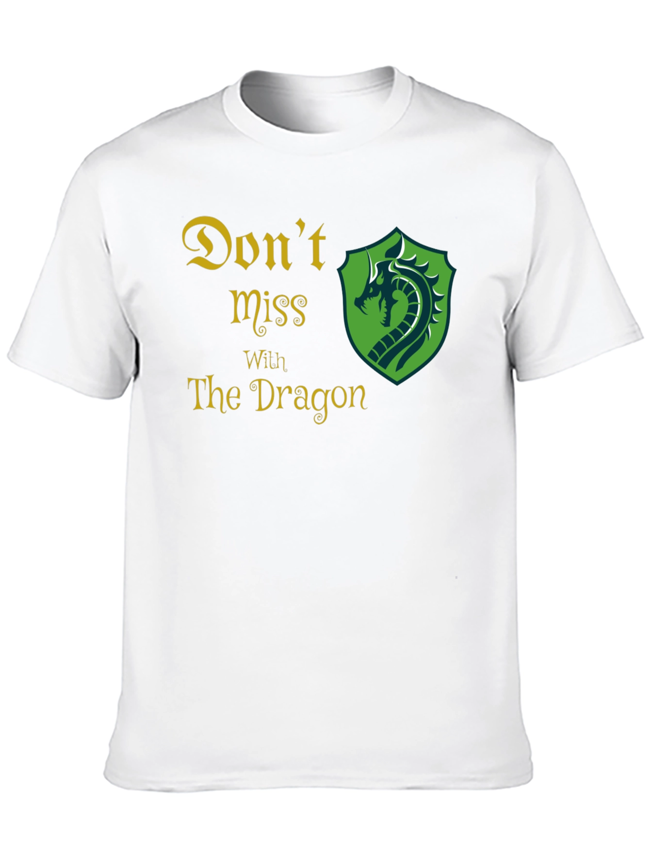 Dont Miss With The Dragon Black Graphic Tee