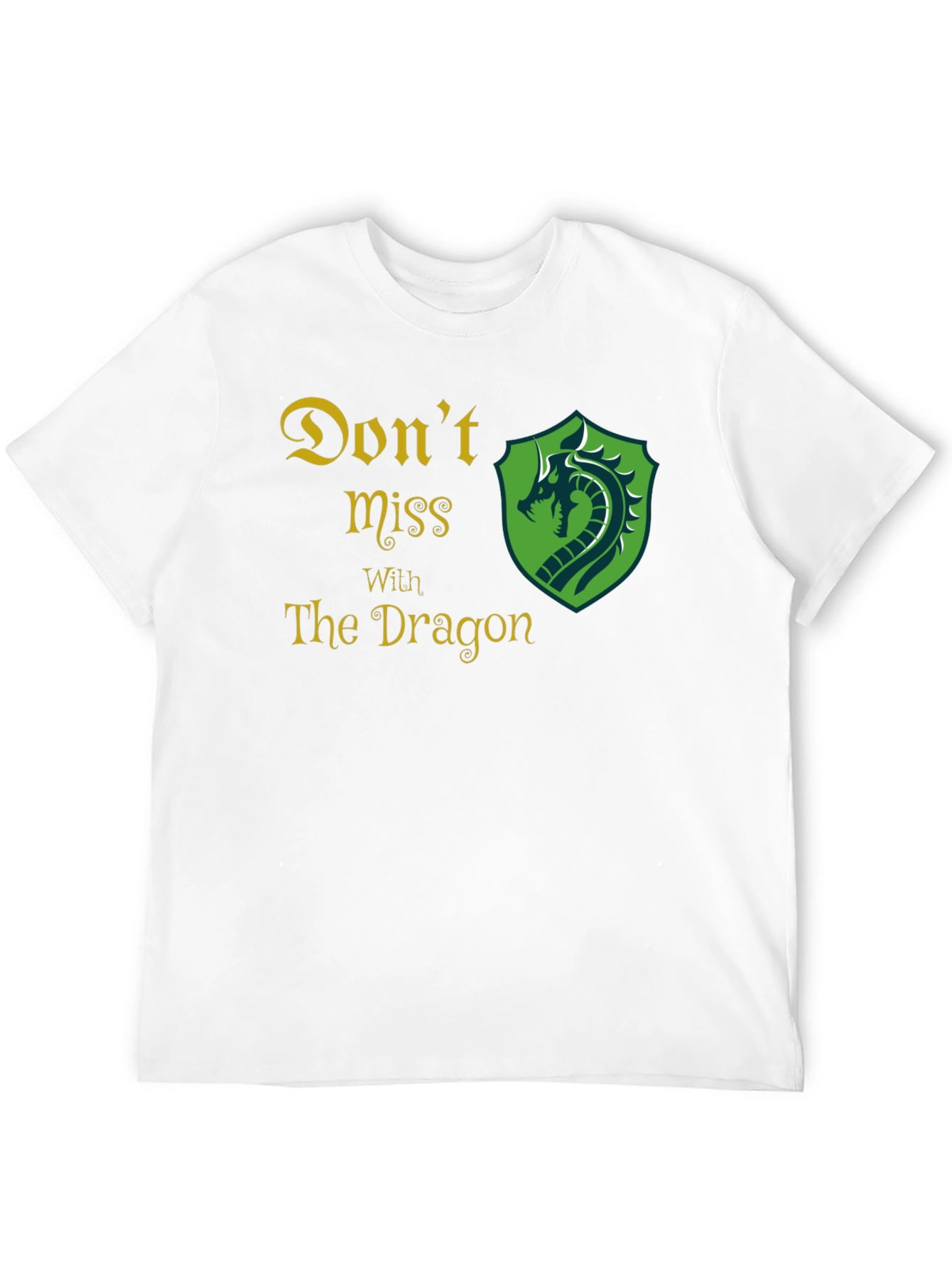 Dont Miss With The Dragon Black Graphic Tee