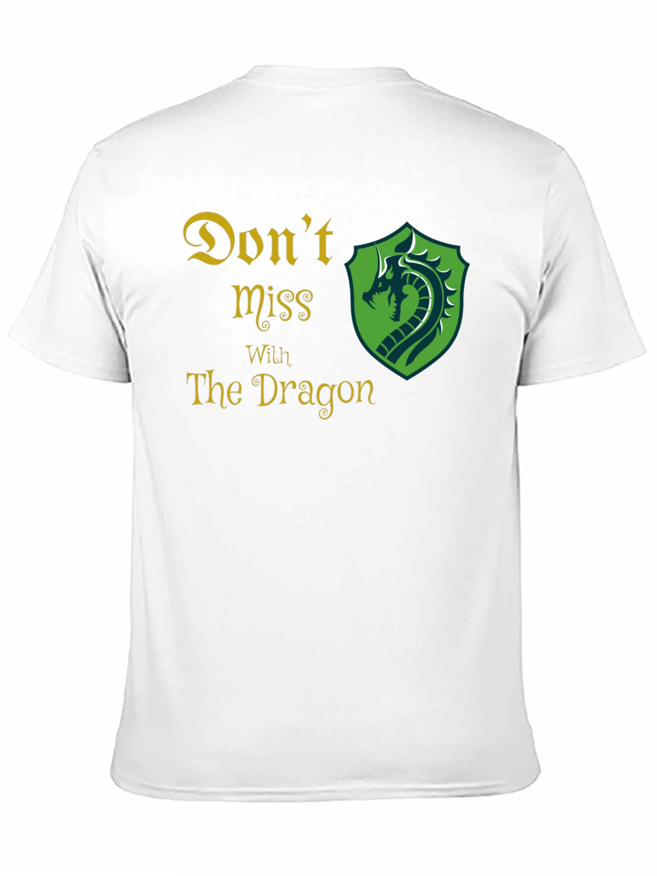 Dont Miss With The Dragon Black Graphic Tee