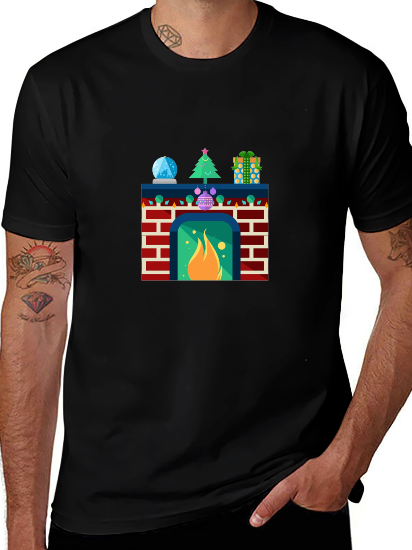 Festive Fireplace T-Shirt