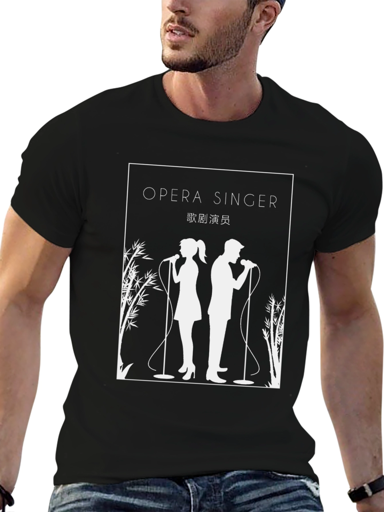 Opera Singer Graphic Tee - Unisex Black T-Shirt