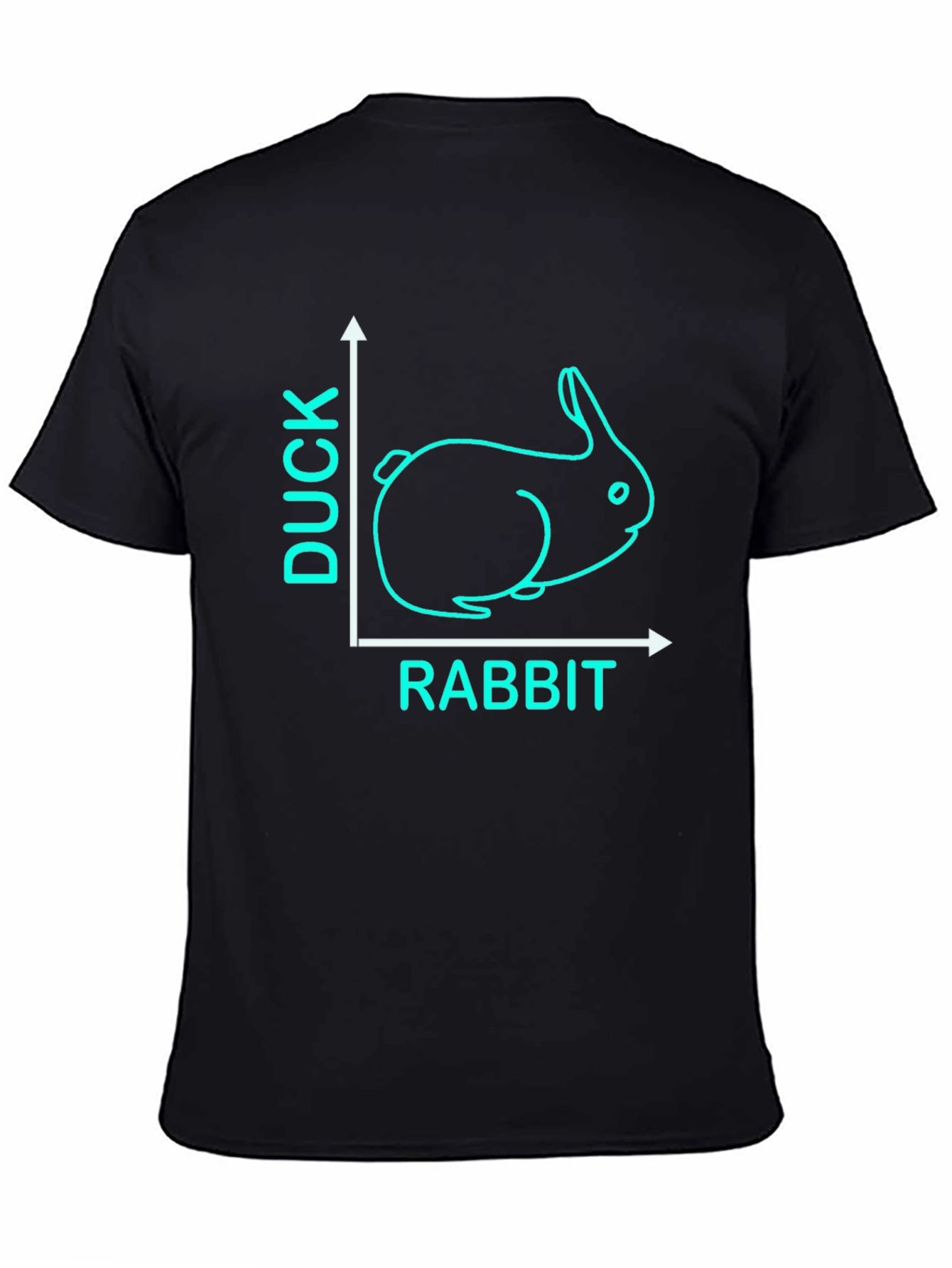 Duck Rabbit Illusion Graphic Tee - Black