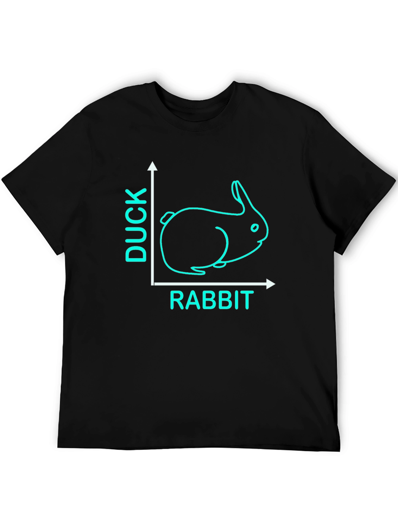 Duck Rabbit Illusion Graphic Tee - Black
