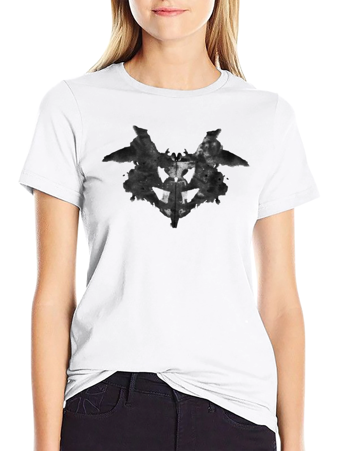 Rorschach Inkblot Graphic Tee - Black