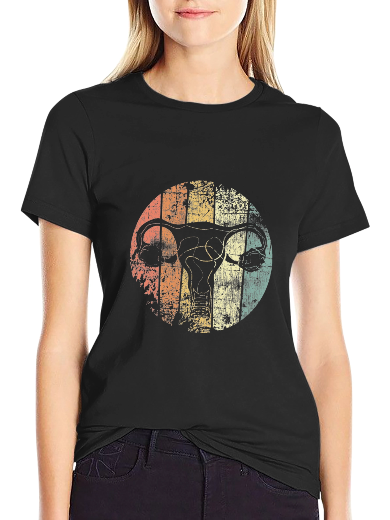 Retro Uterus Graphic T-Shirt