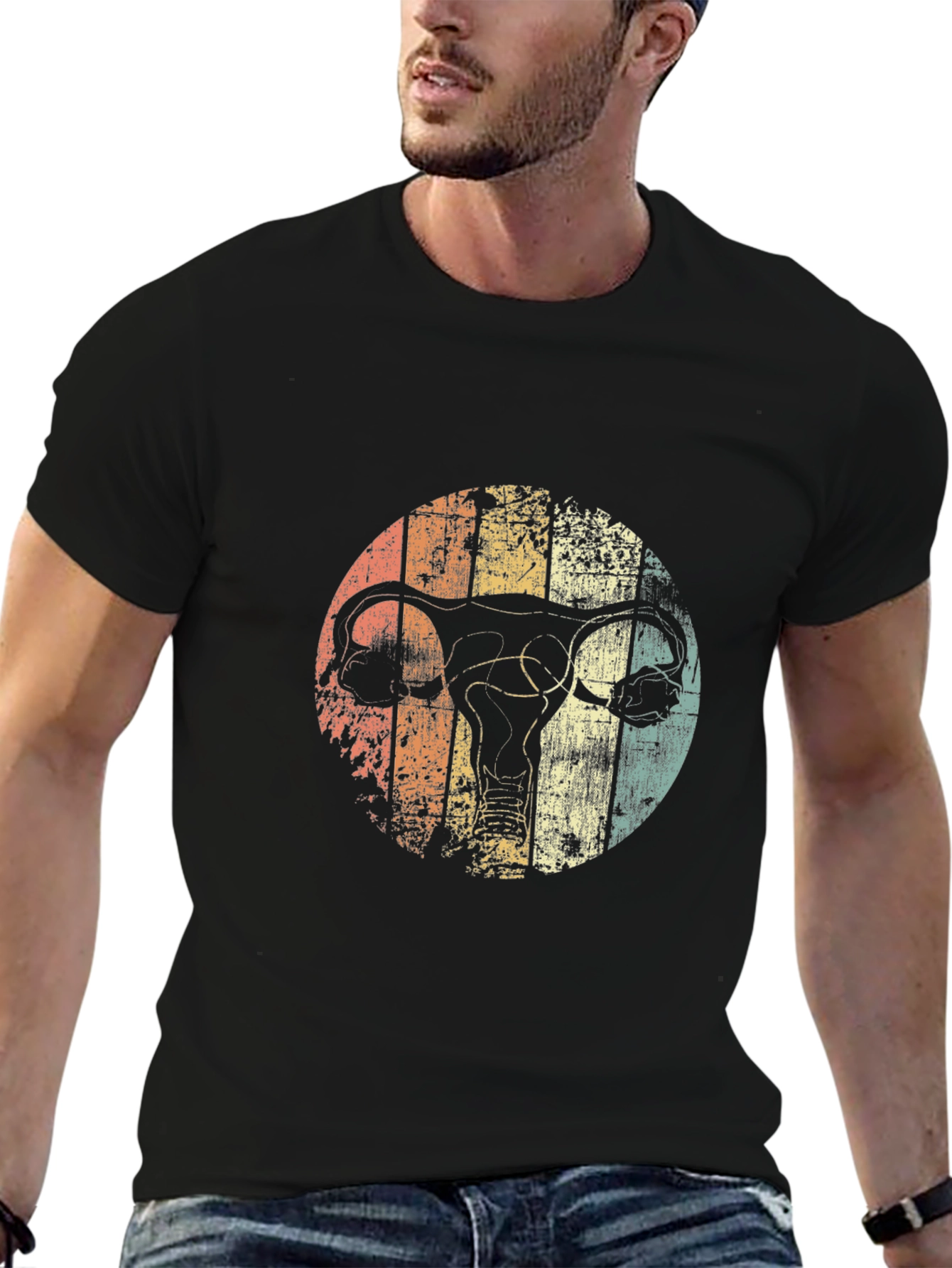 Retro Uterus Graphic T-Shirt