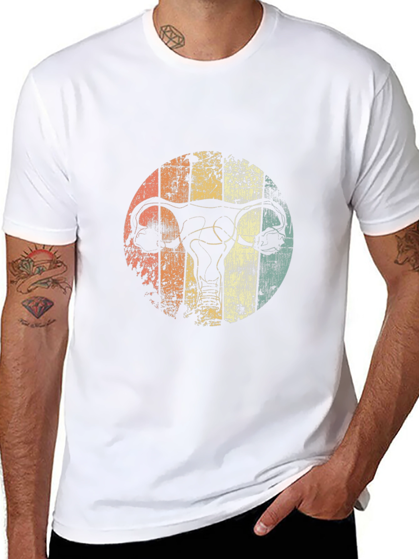 Retro Uterus Graphic T-Shirt