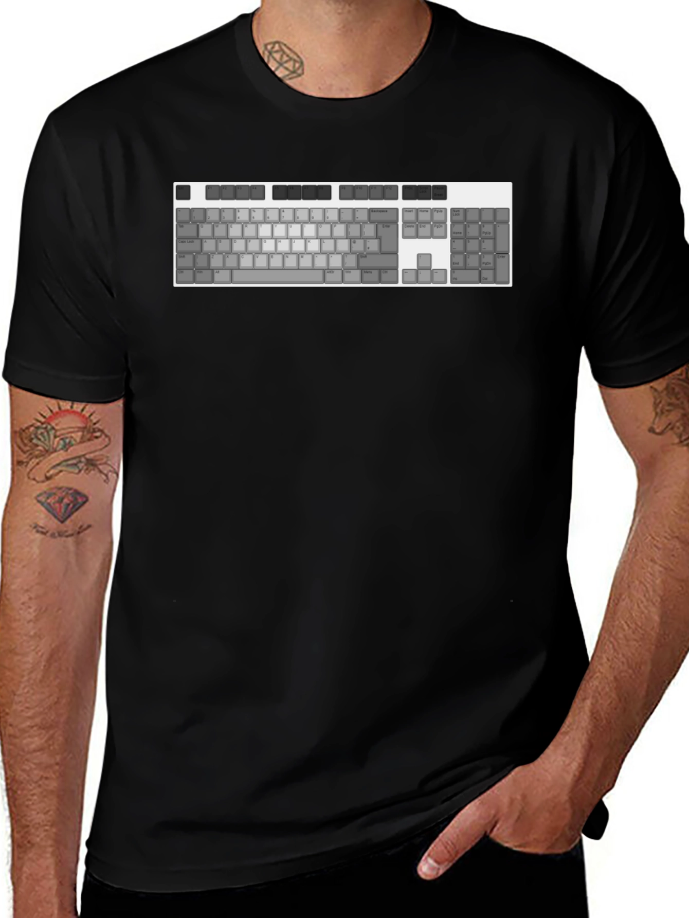 Keyboard T-Shirt - Geeky Tech Style