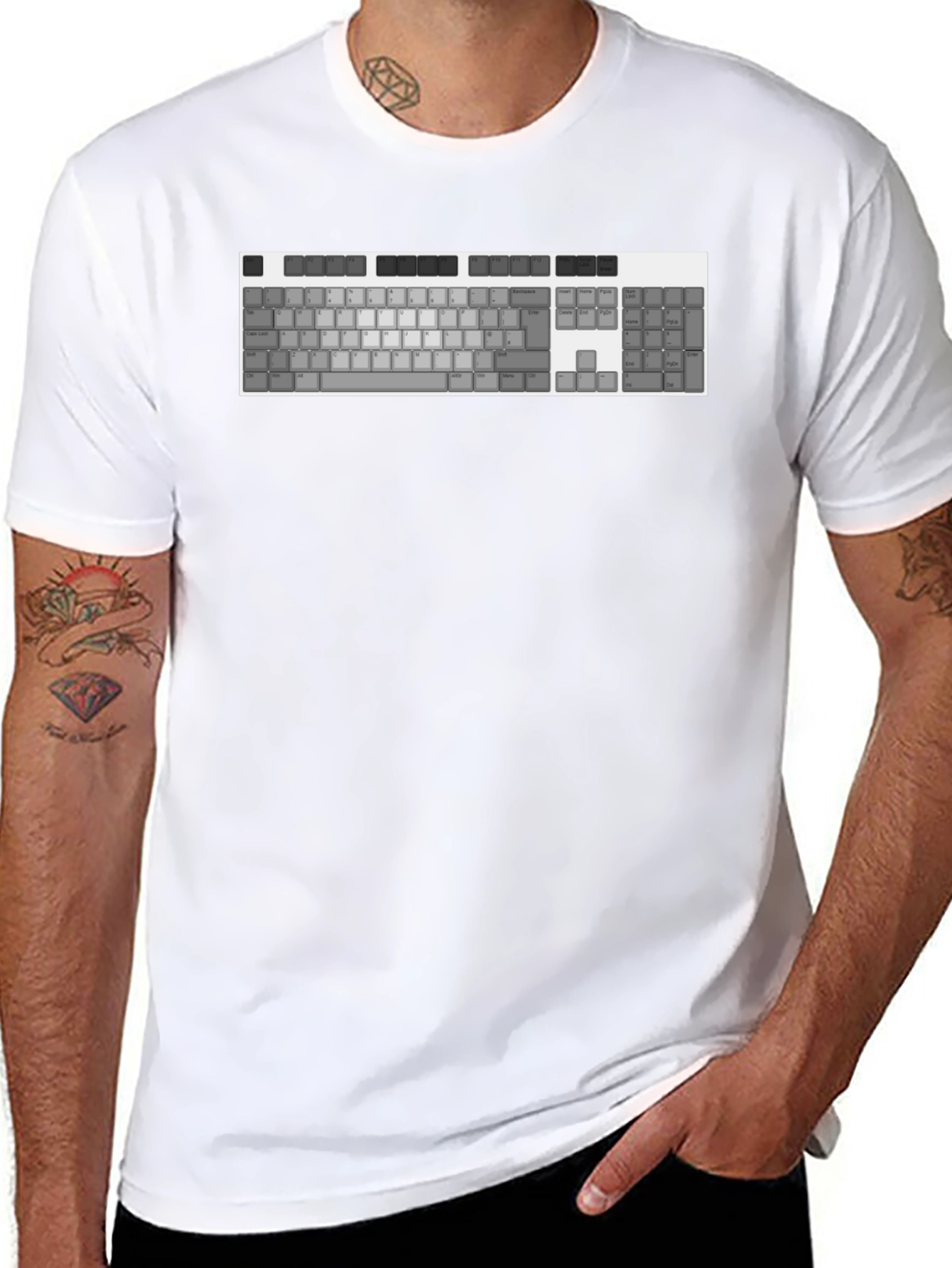 Keyboard T-Shirt - Geeky Tech Style