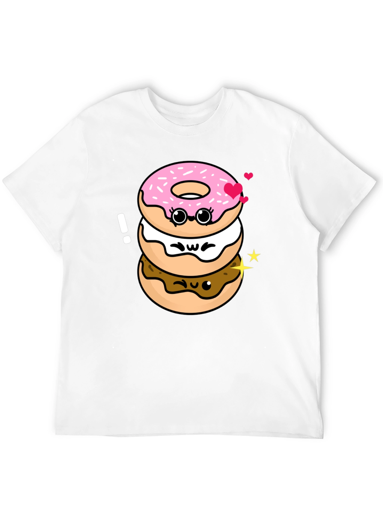 Cute Kawaii Donut Stack Graphic Tee