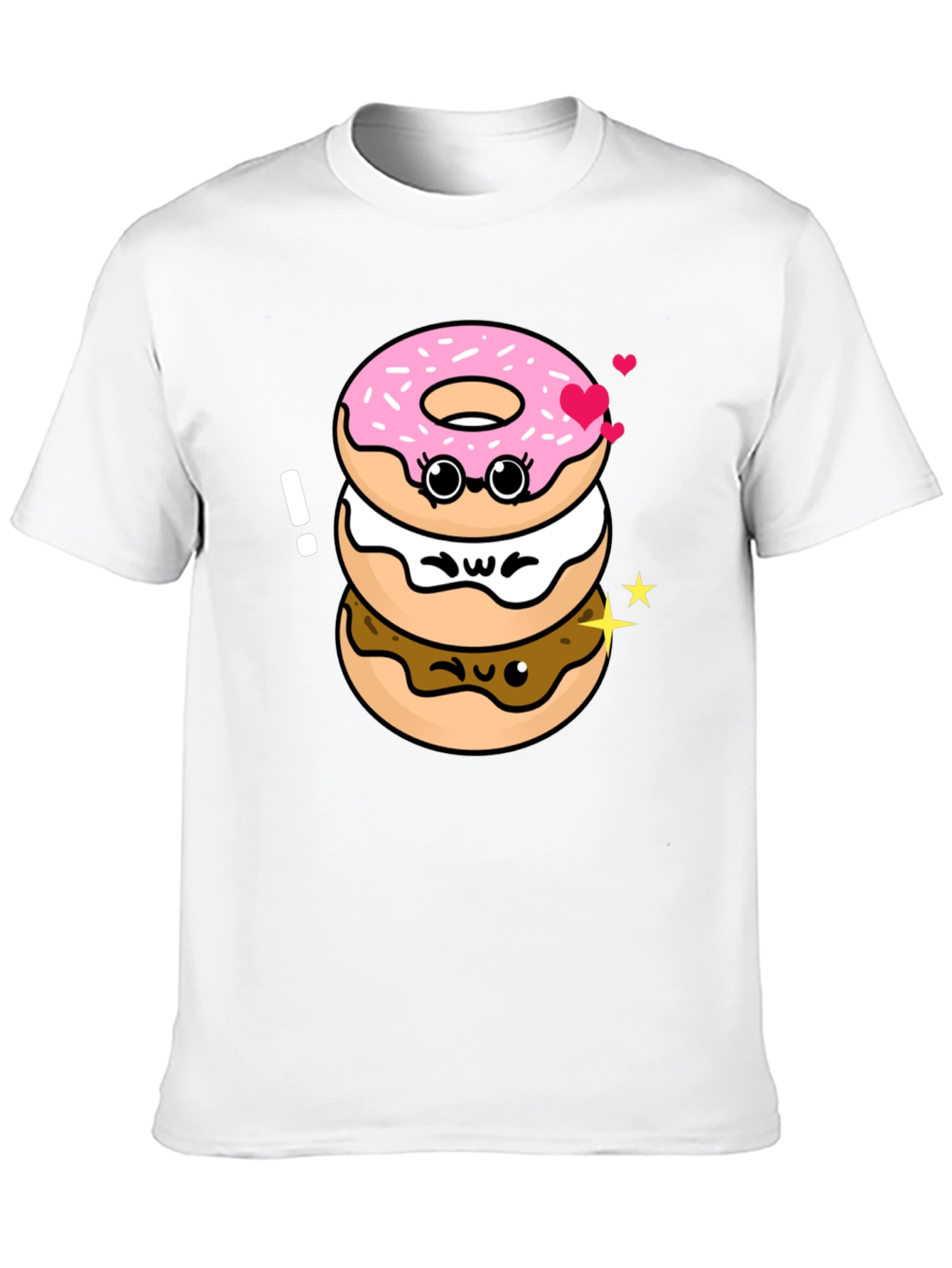Cute Kawaii Donut Stack Graphic Tee