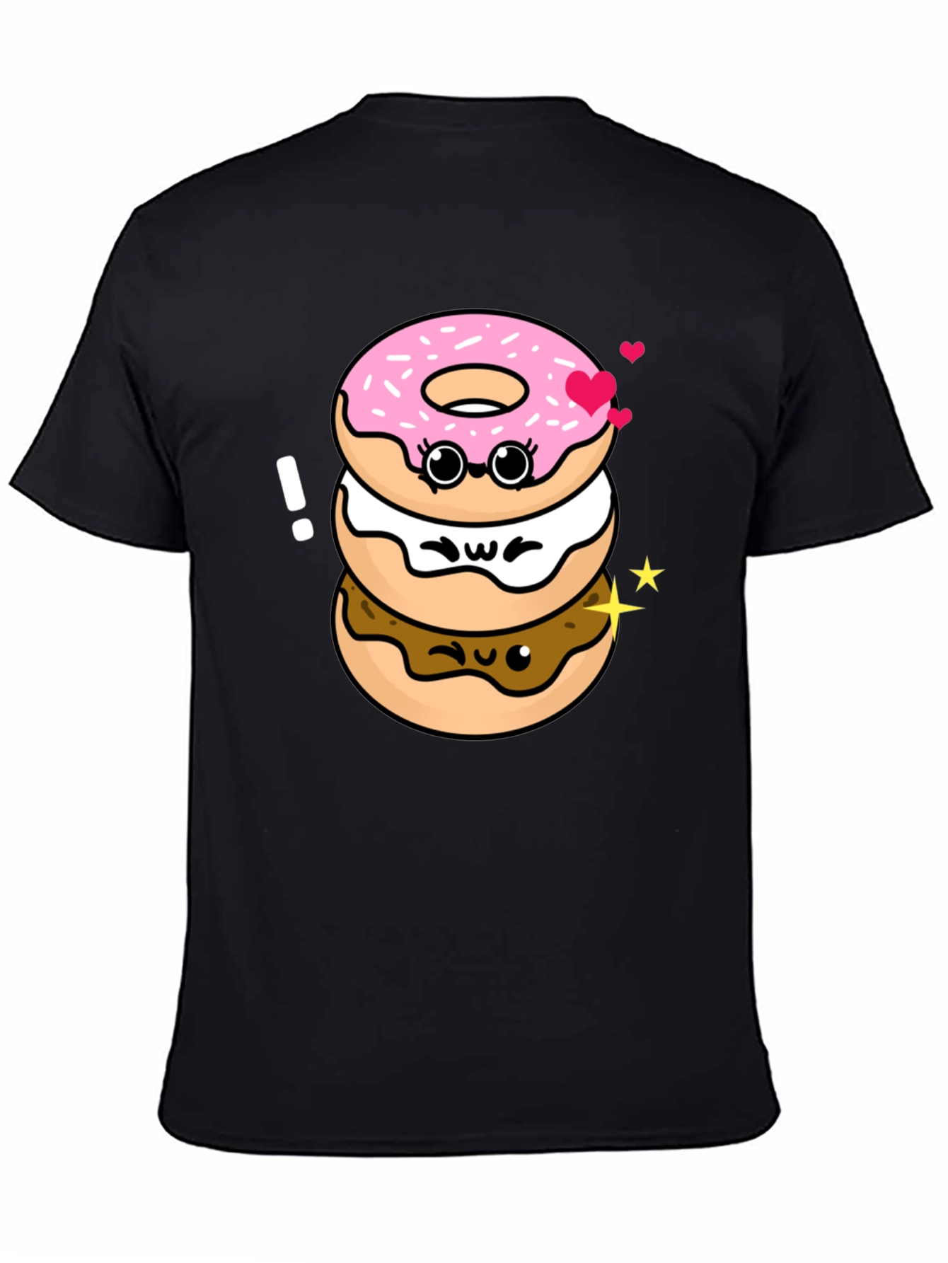 Cute Kawaii Donut Stack Graphic Tee