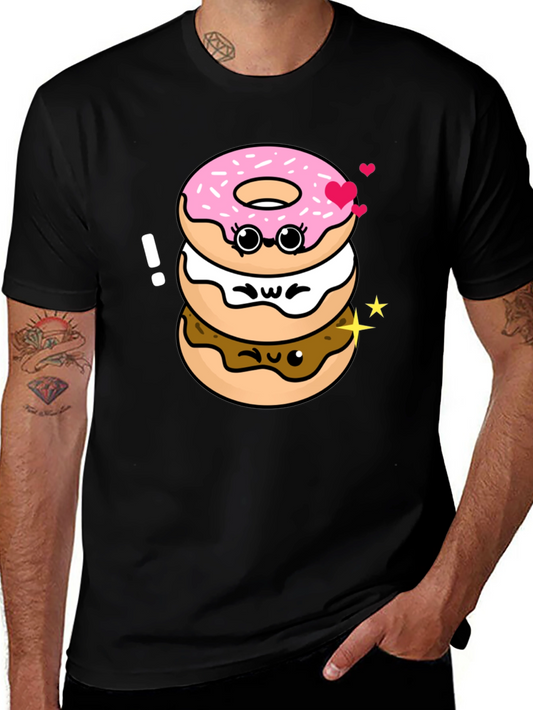 Cute Kawaii Donut Stack Graphic Tee