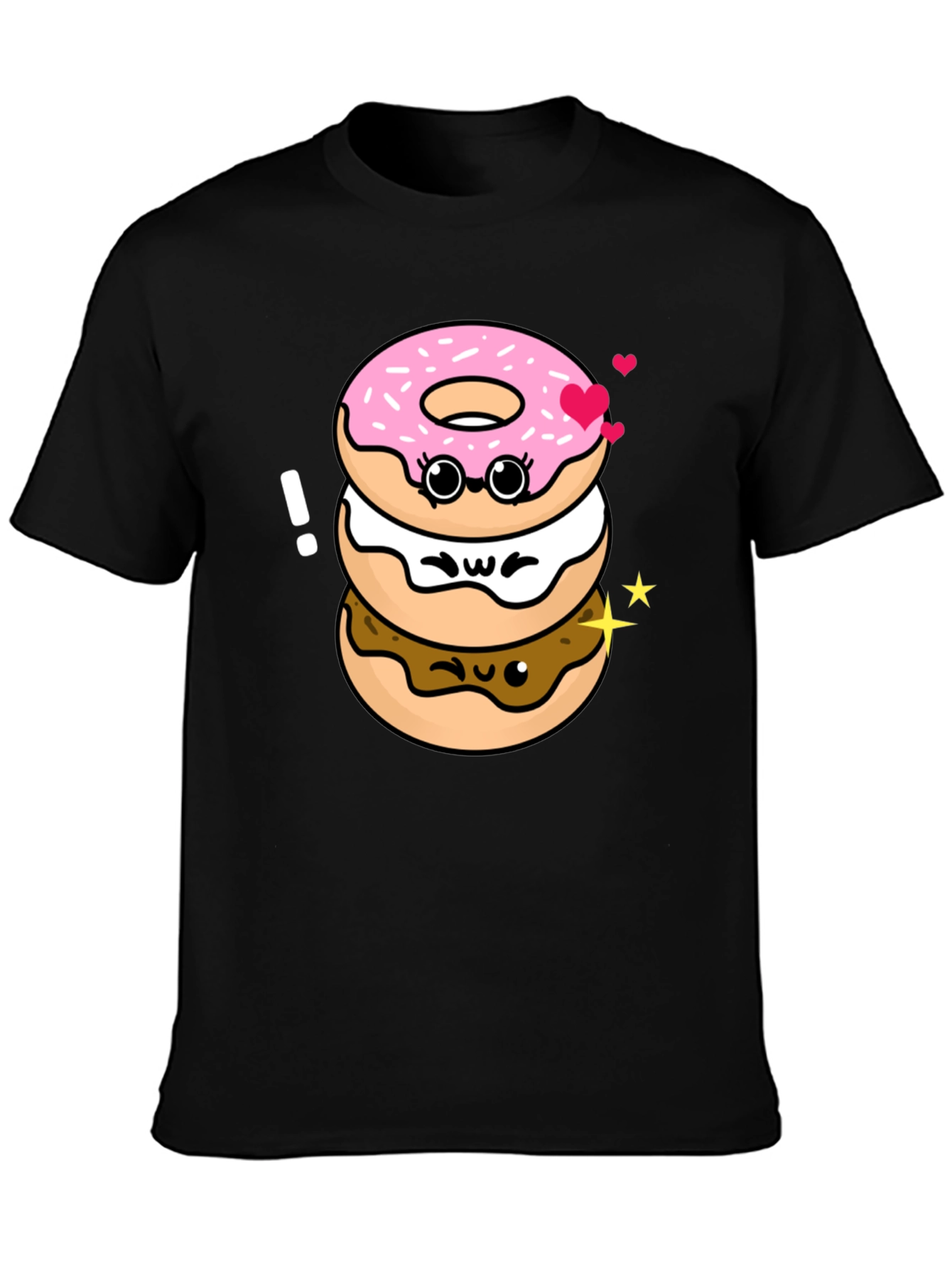 Cute Kawaii Donut Stack Graphic Tee