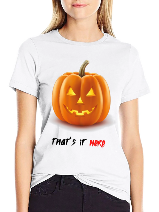 Halloween Pumpkin Graphic Tee - Spooky Season Shirt