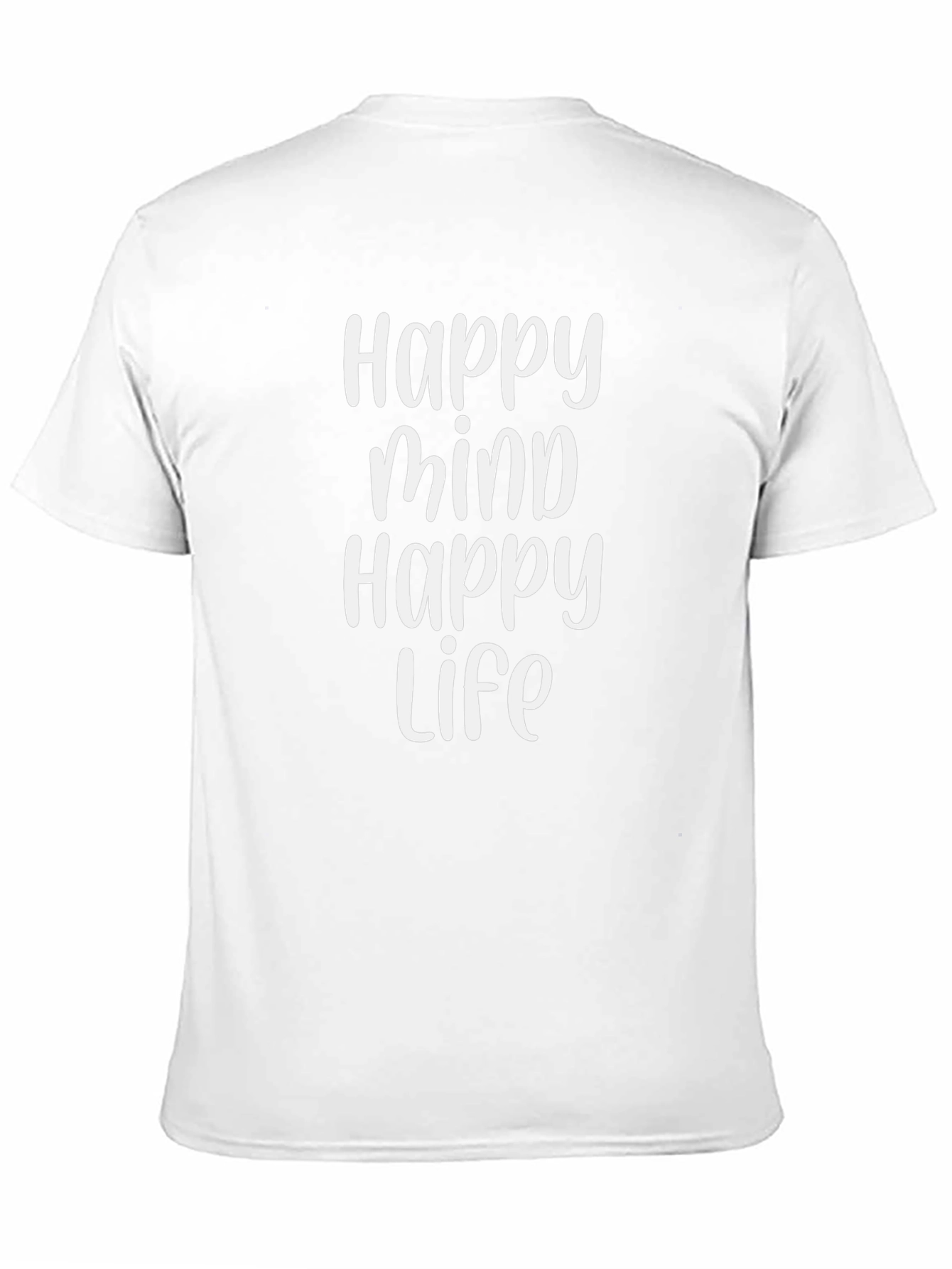 Happy Mind Happy Life Black Graphic Tee