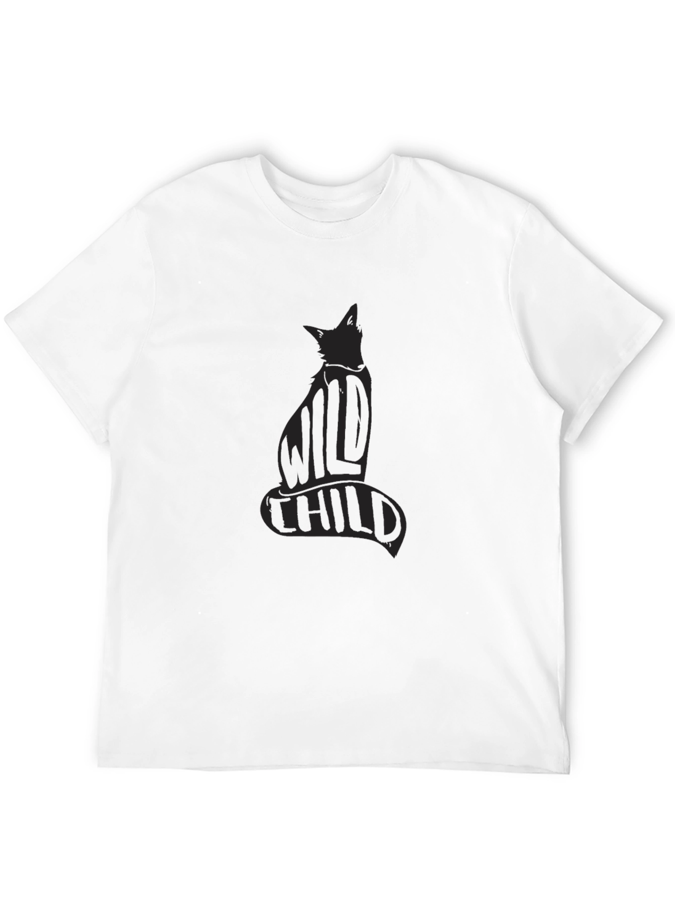 Wild Child Graphic Tee - Black Cotton T-Shirt