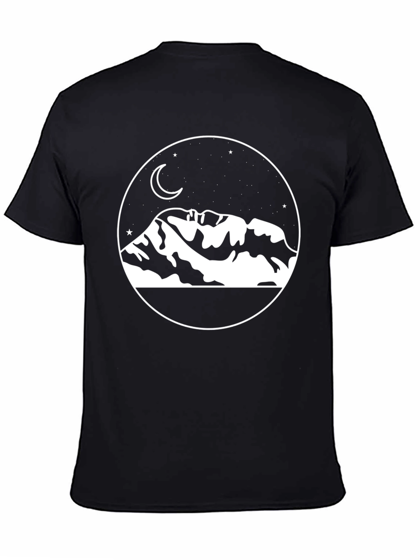 Mountain Moon Graphic Tee - Black