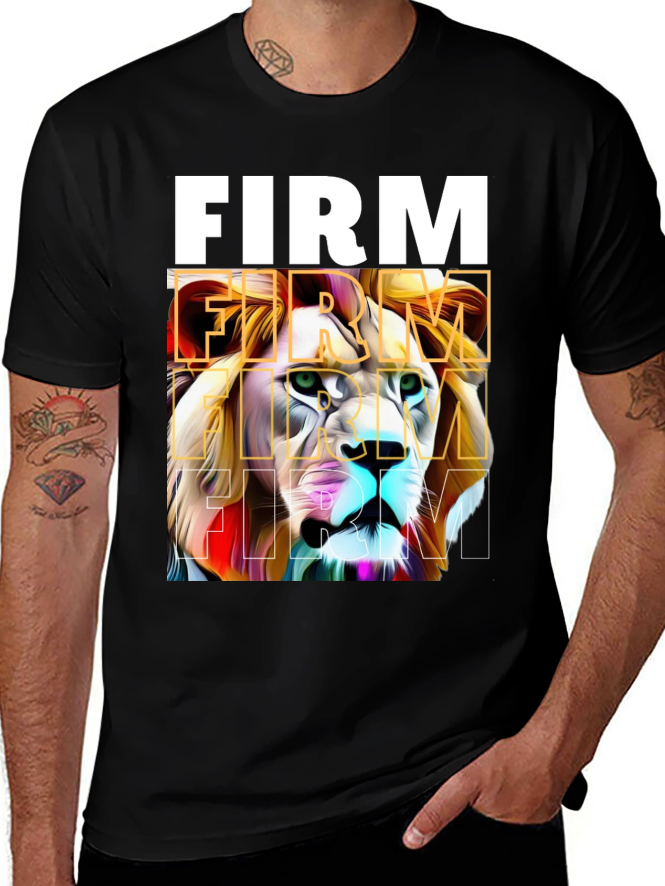FIRM Lion Graphic Tee - Bold Streetwear
