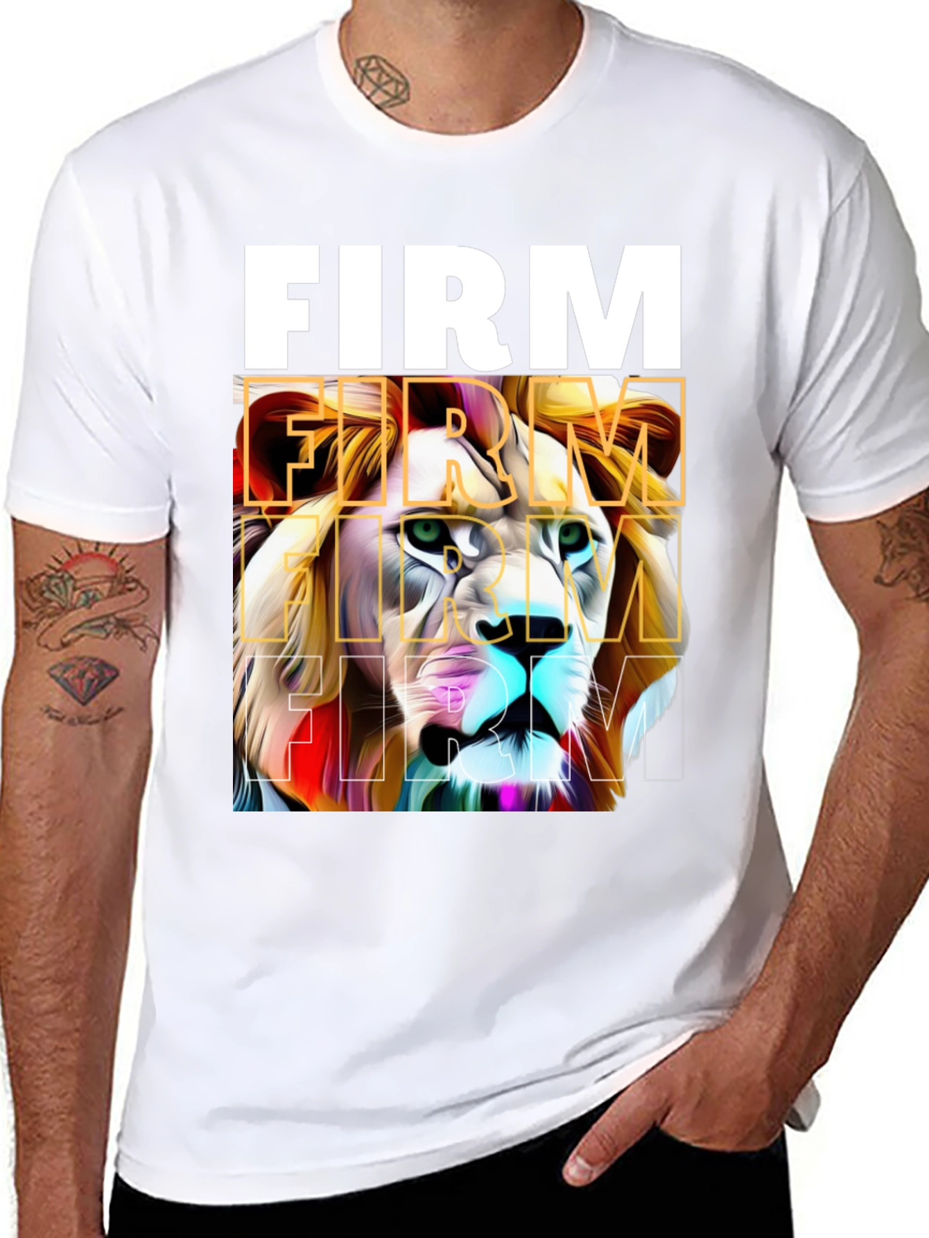 FIRM Lion Graphic Tee - Bold Streetwear