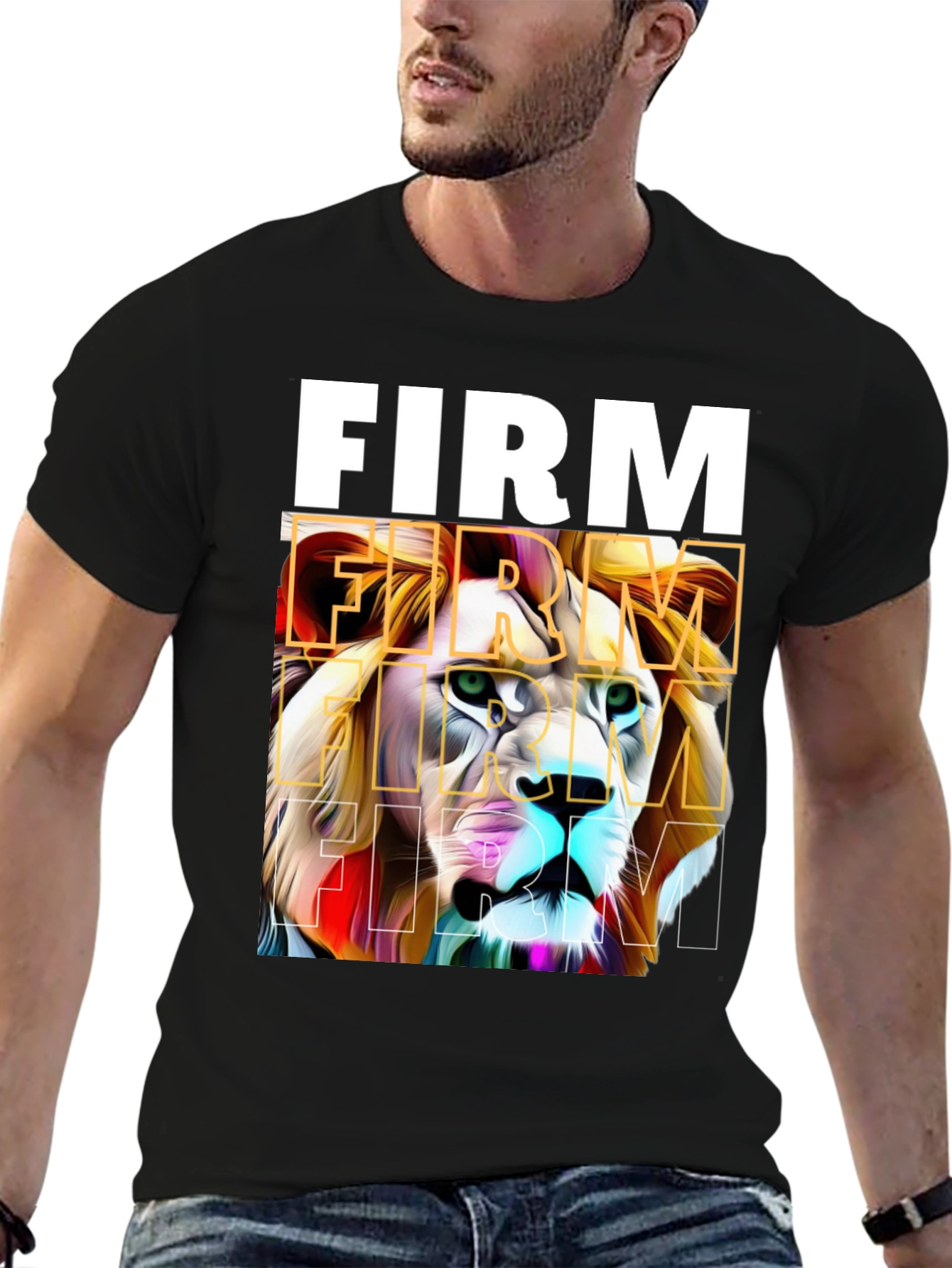 FIRM Lion Graphic Tee - Bold Streetwear