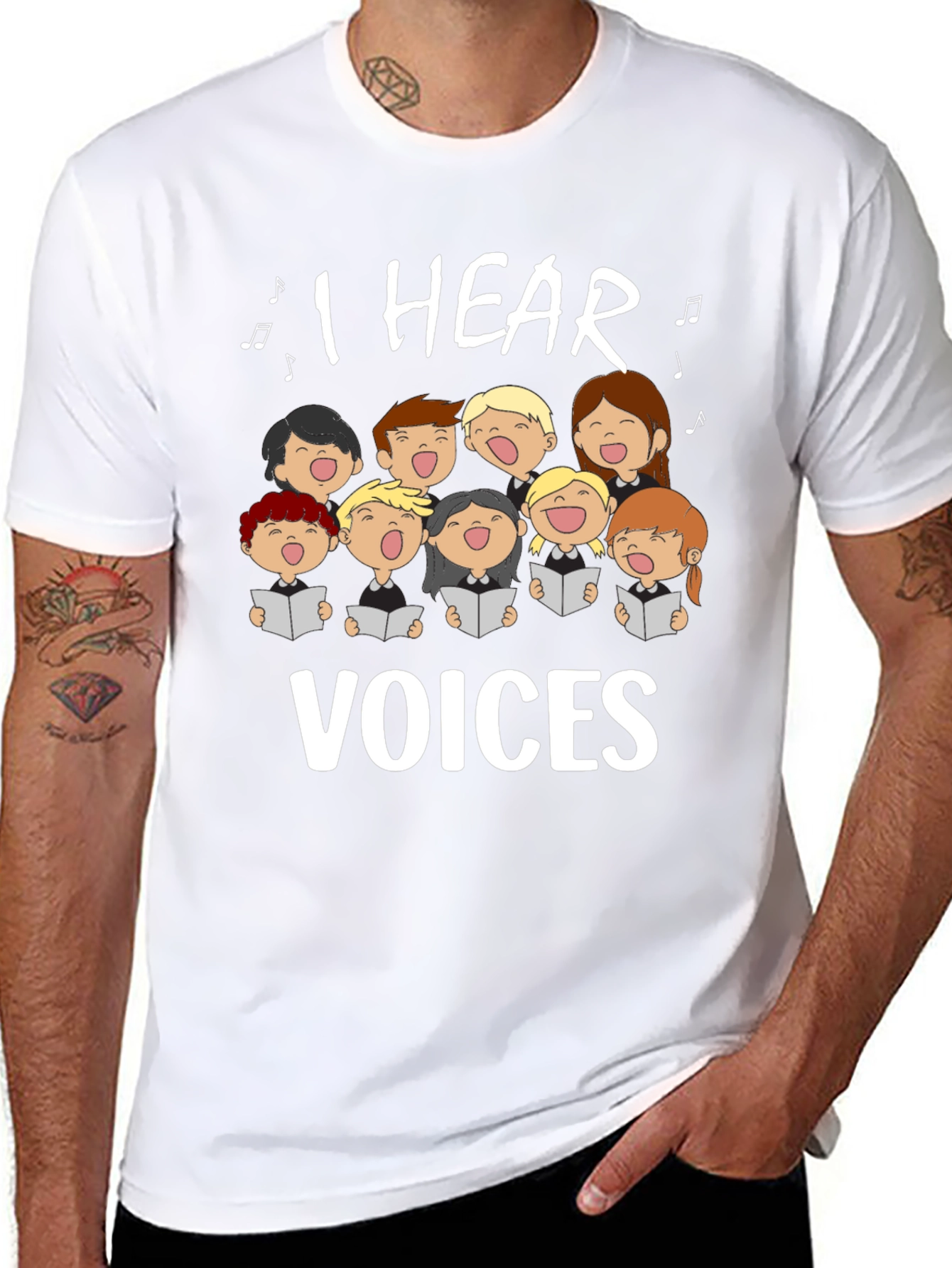 I Hear Voices Choir T-Shirt - Music Lover Tee