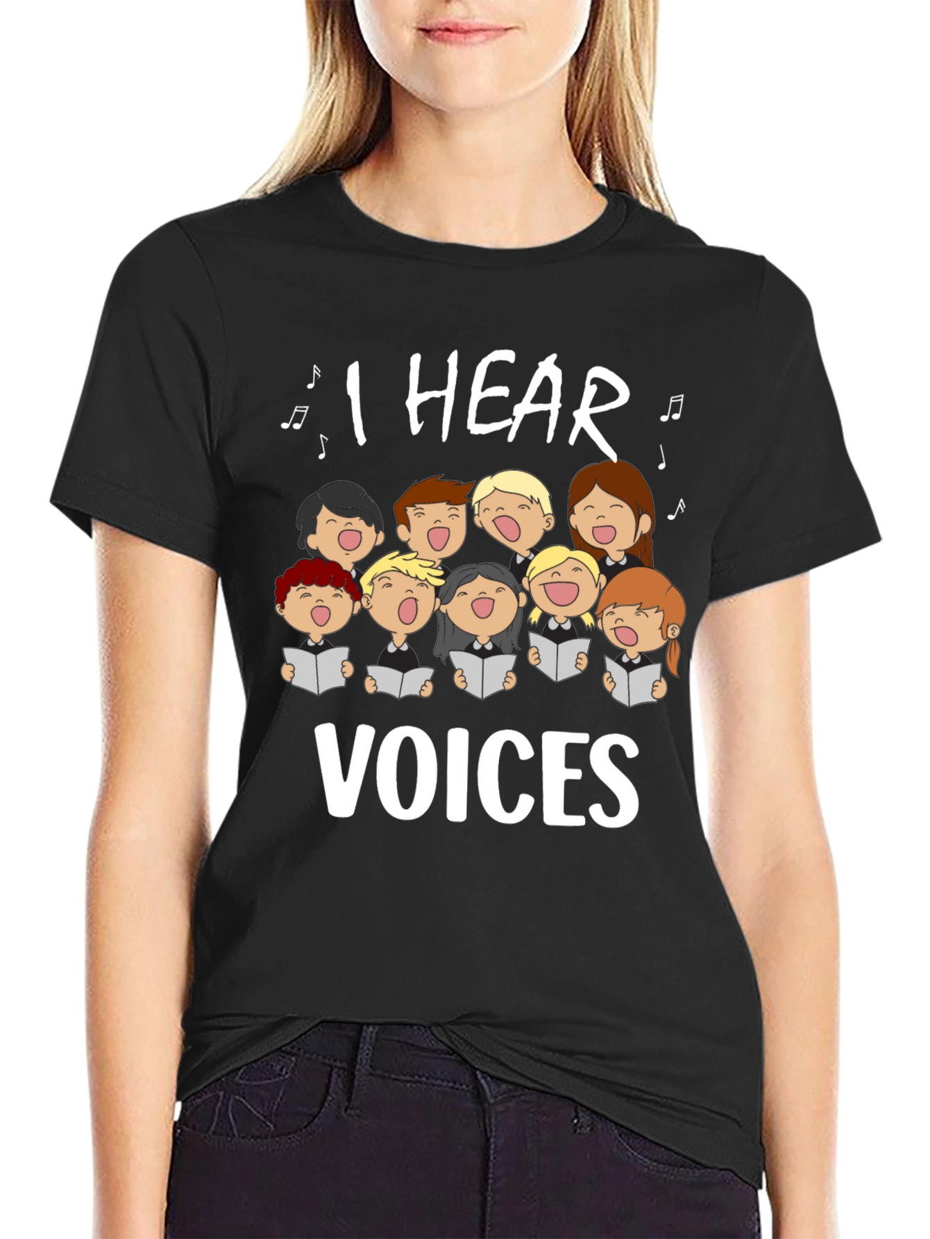 I Hear Voices Choir T-Shirt - Music Lover Tee