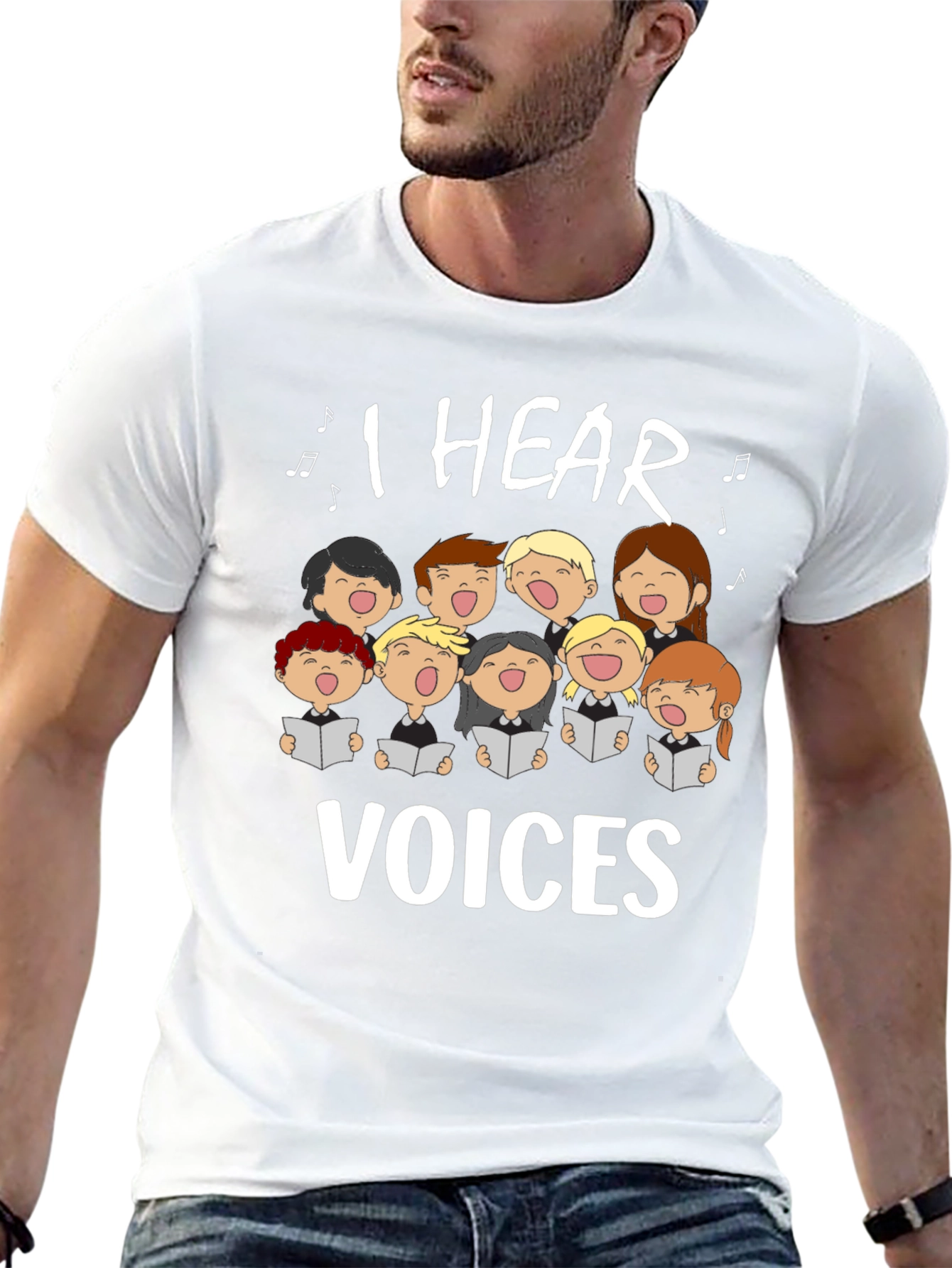 I Hear Voices Choir T-Shirt - Music Lover Tee