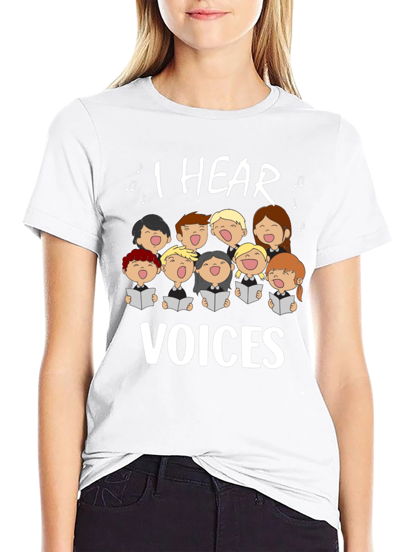 I Hear Voices Choir T-Shirt - Music Lover Tee