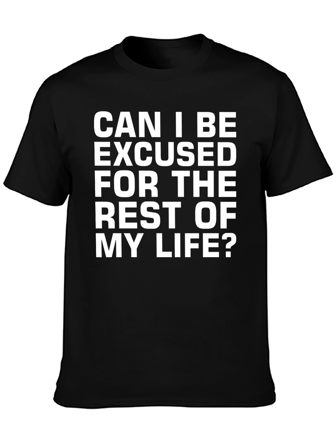 Can I Be Excused Tee Funny Graphic Novelty T-Shirt